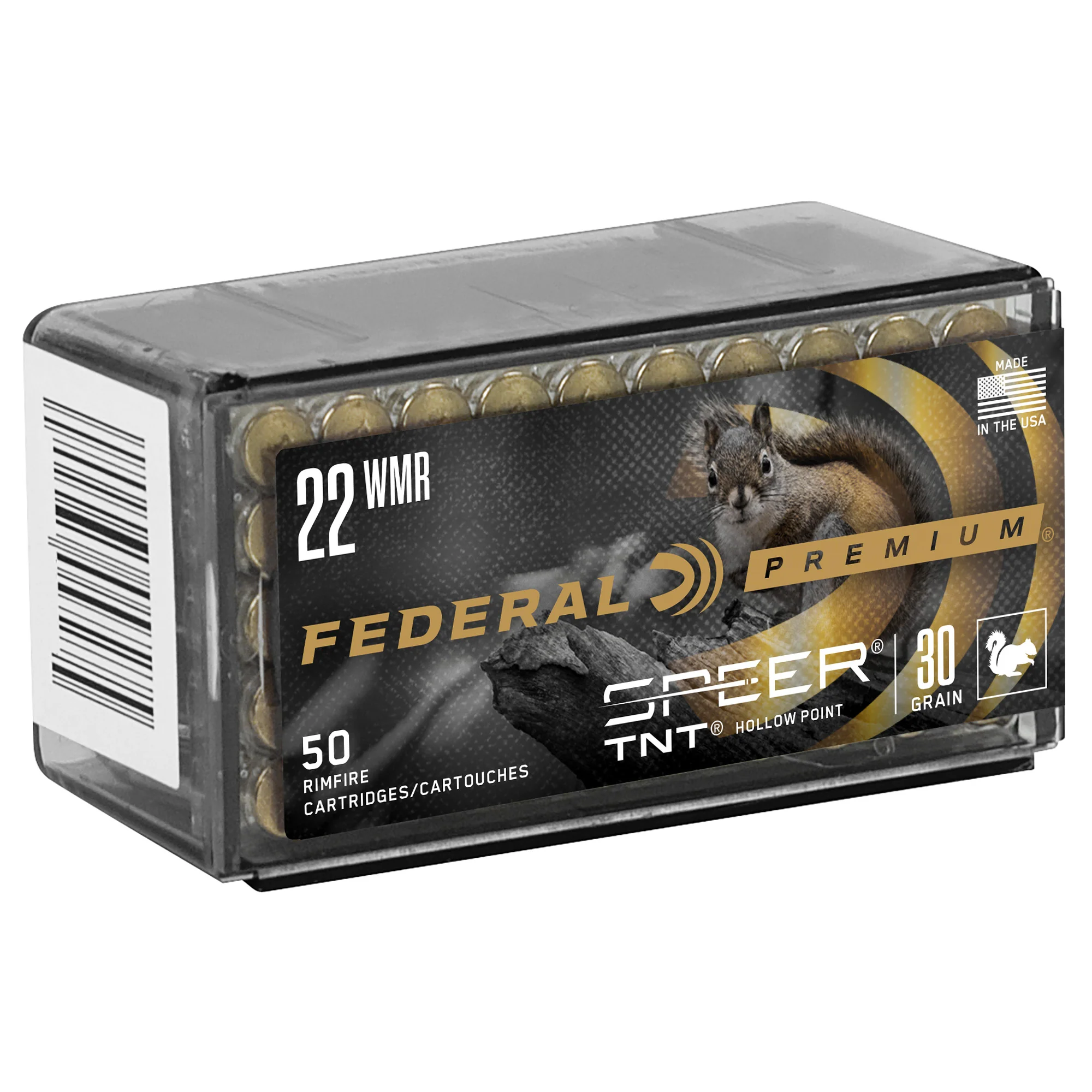 Federal Premium V-Shok .22 WMR 30gr Speer TNT Jacketed Hollow Point Ammo 50 Rounds P765