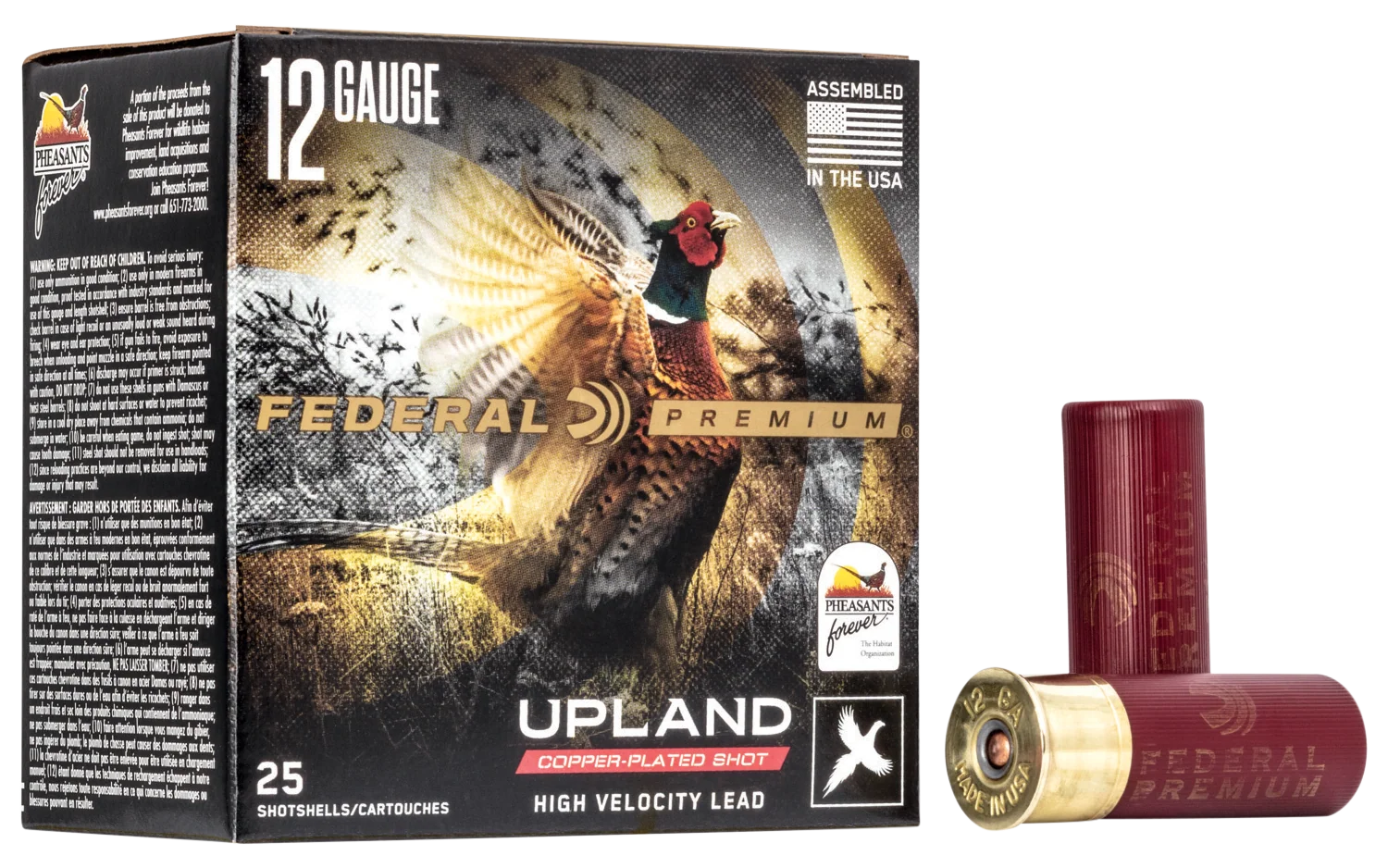 Federal Premium Wing-Shok Pheasants Forever High-Velocity 12 Gauge 2.75" #4 1-1/4 oz PF1544