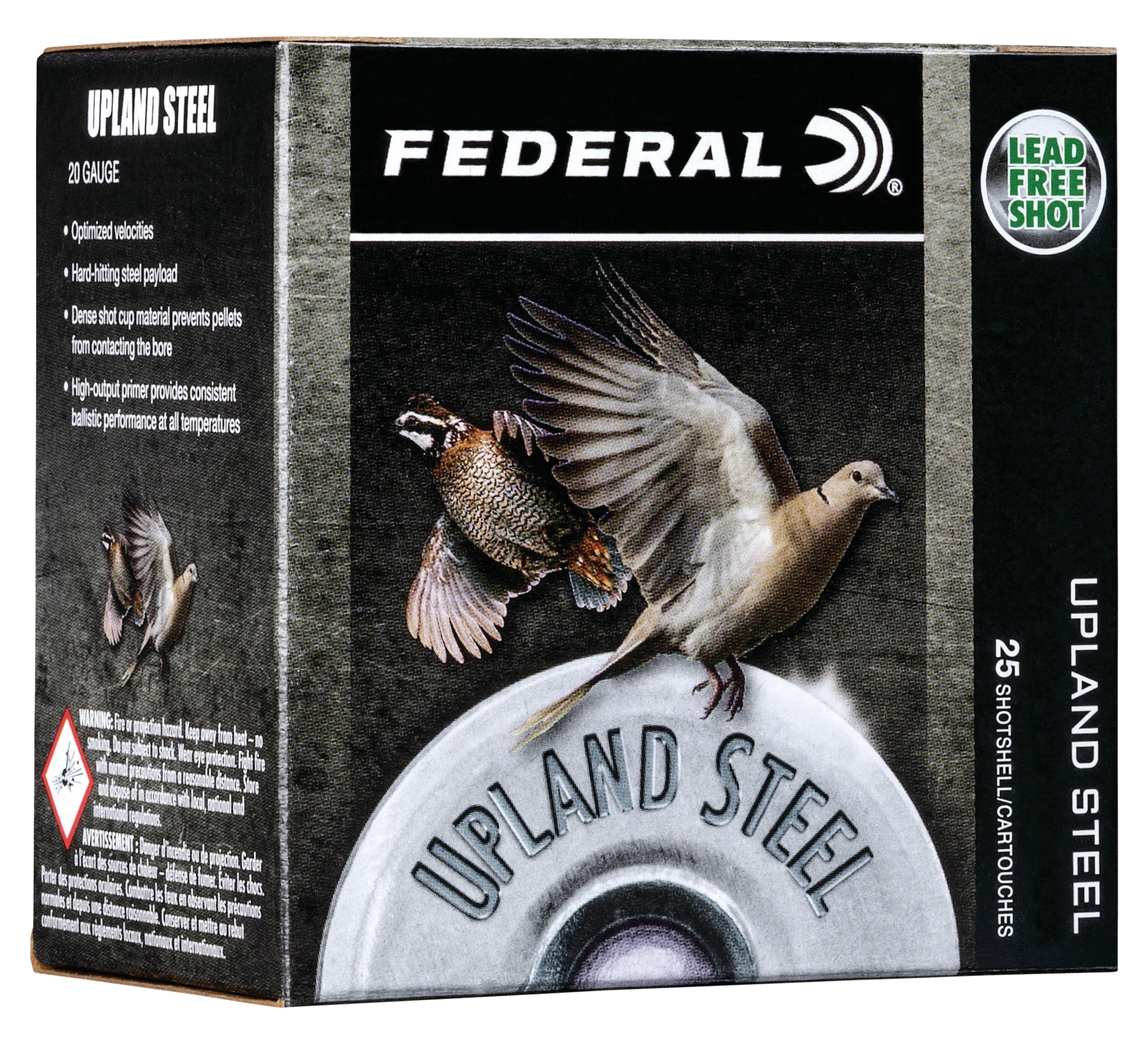Federal Upland Steel 28 Gauge 2.75in 5/8oz #7.5 Lead-Free Steel Shot 25-Round Box USH2875