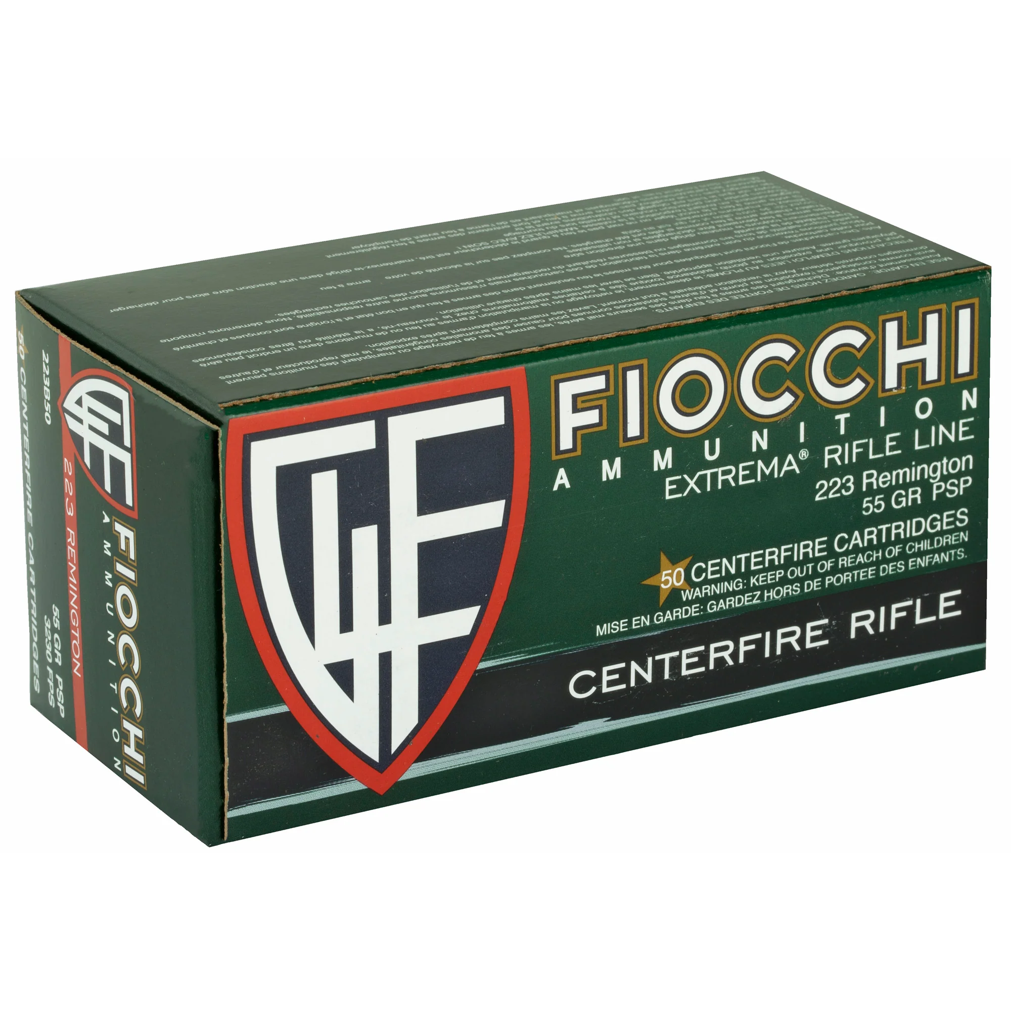 Fiocchi Ammunition Field Dynamics .223 Remington 55gr Pointed Soft Point Rifle Ammo 223B50 - Image 2
