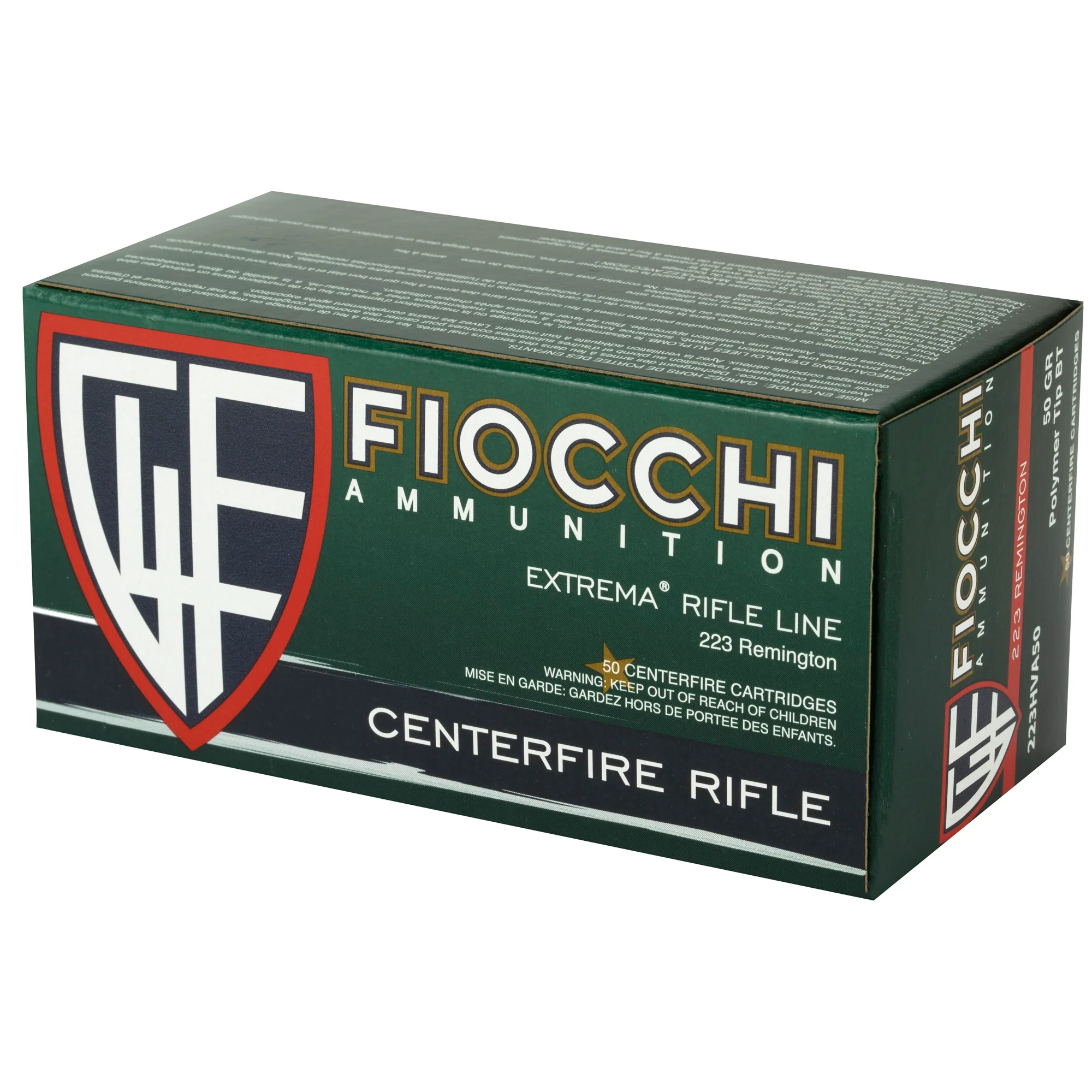 Fiocchi Field Dynamics .223 Remington 50gr Hornady V-MAX Varmint Ammo, 50 Rounds 223HVA50 - Image 3