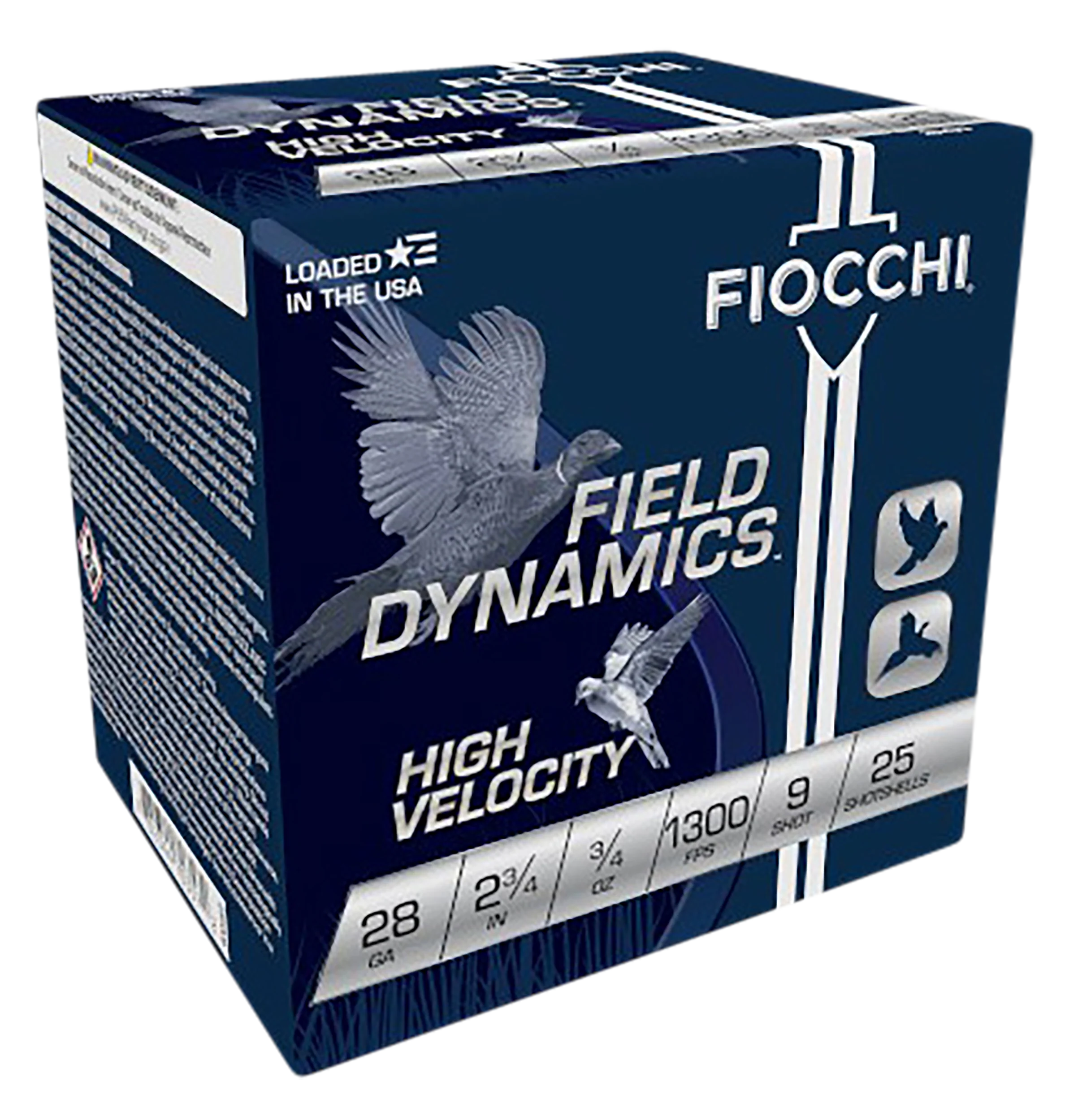 Fiocchi Field Dynamics High Velocity 28 Gauge 2.75in 3/4oz #9 Shot Shotshells 28HV9