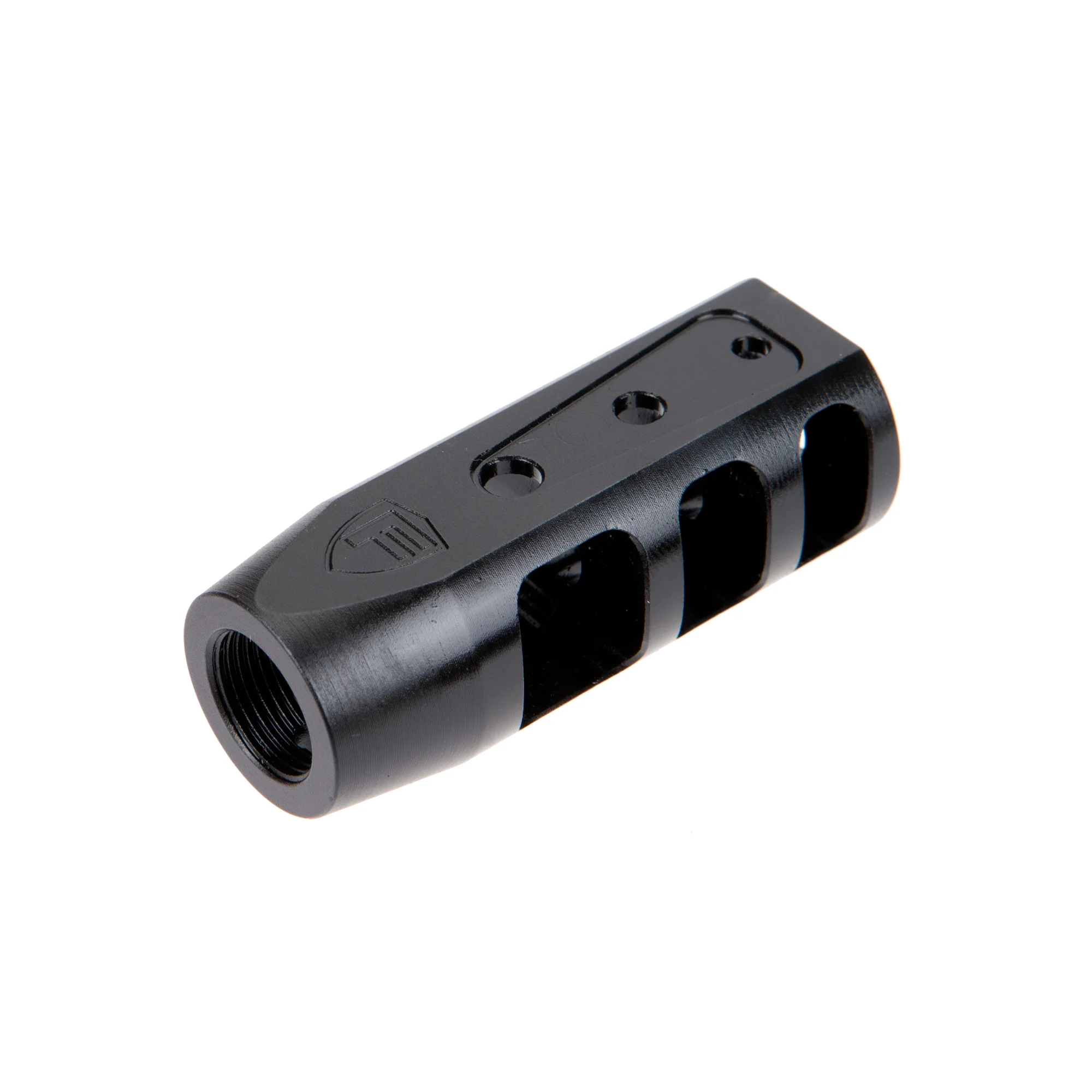Fortis RED 5.56 NATO Muzzle Brake, 4140 Steel Black Nitride, 1/2x28 Thread, F-RED - Image 2