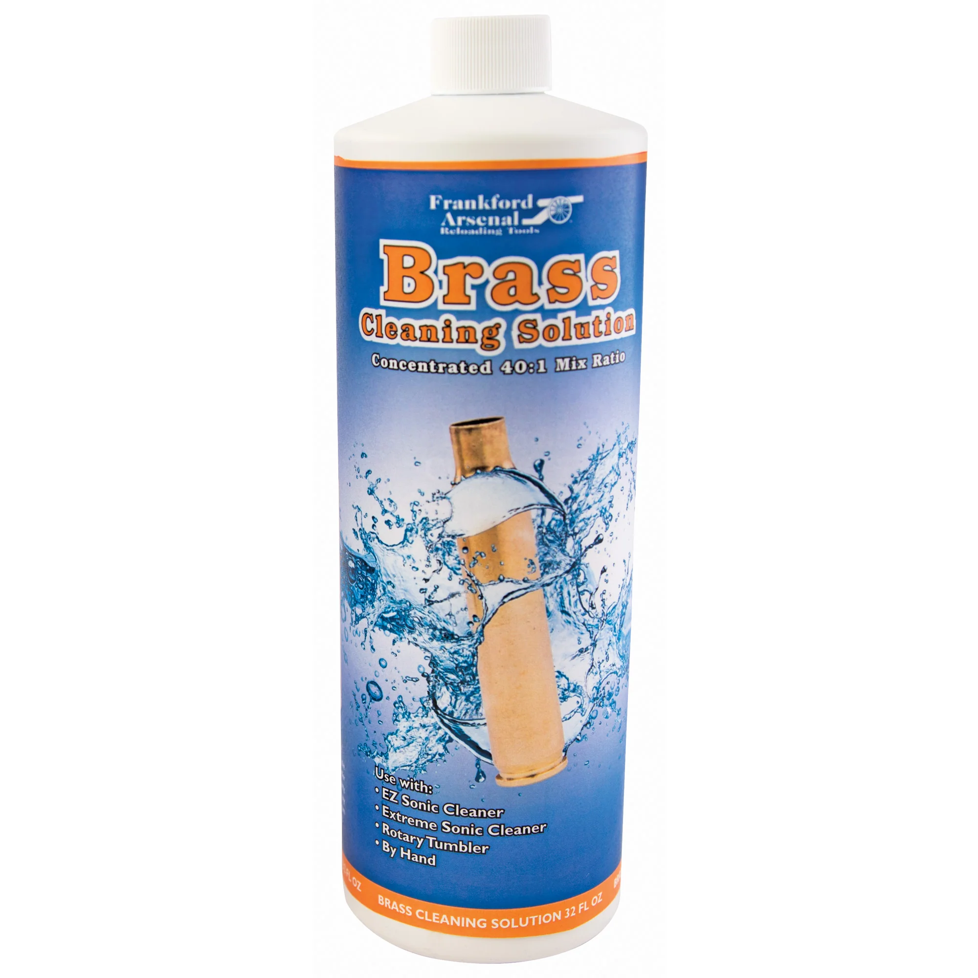 Frankford Arsenal Ultrasonic Brass Cleaning Solution 32 oz Concentrate 40:1 Mix Ratio 878787