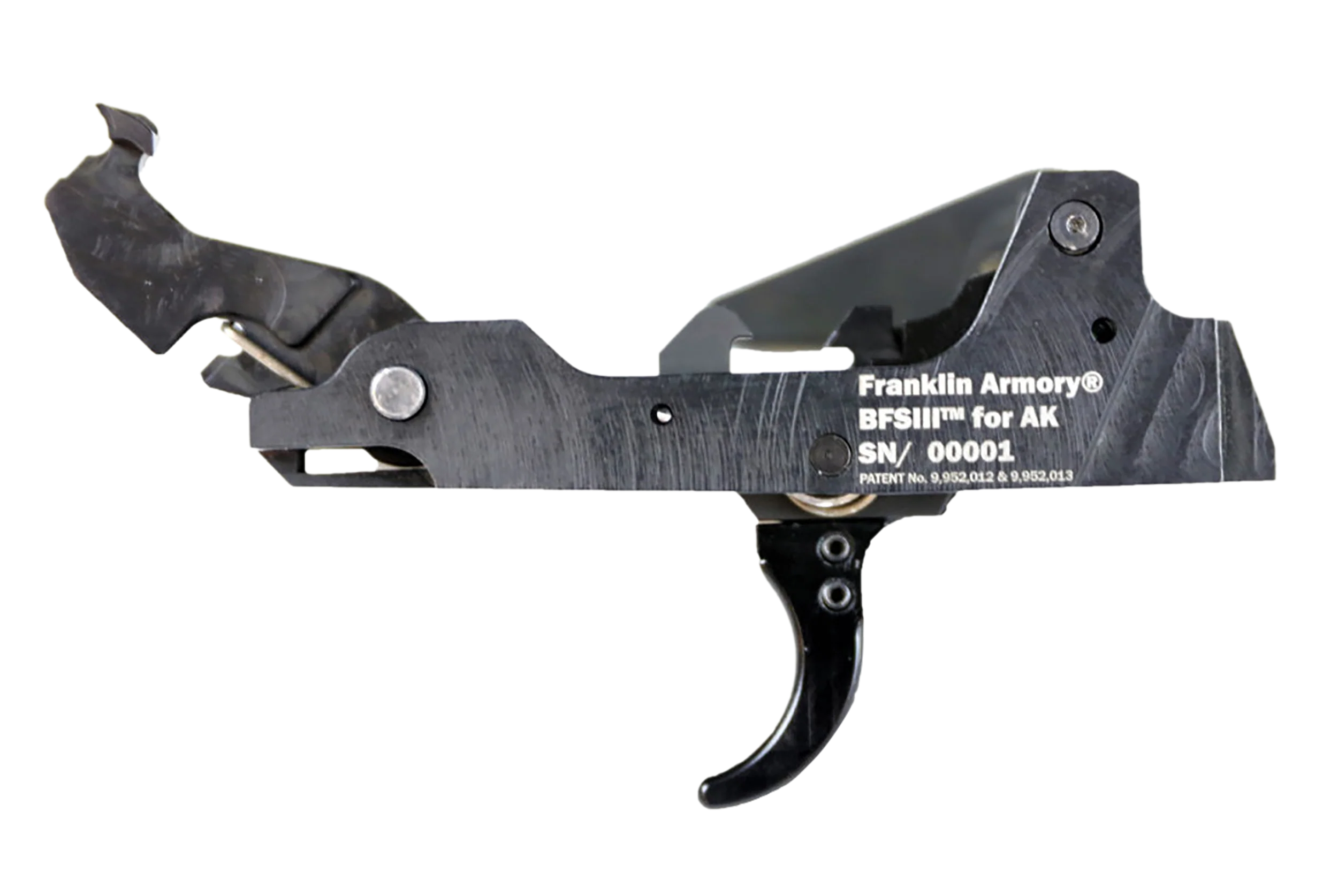 Franklin Armory BFSIII Binary Firing System Trigger for 9mm AK Platforms, Curved Black 0350002BLK