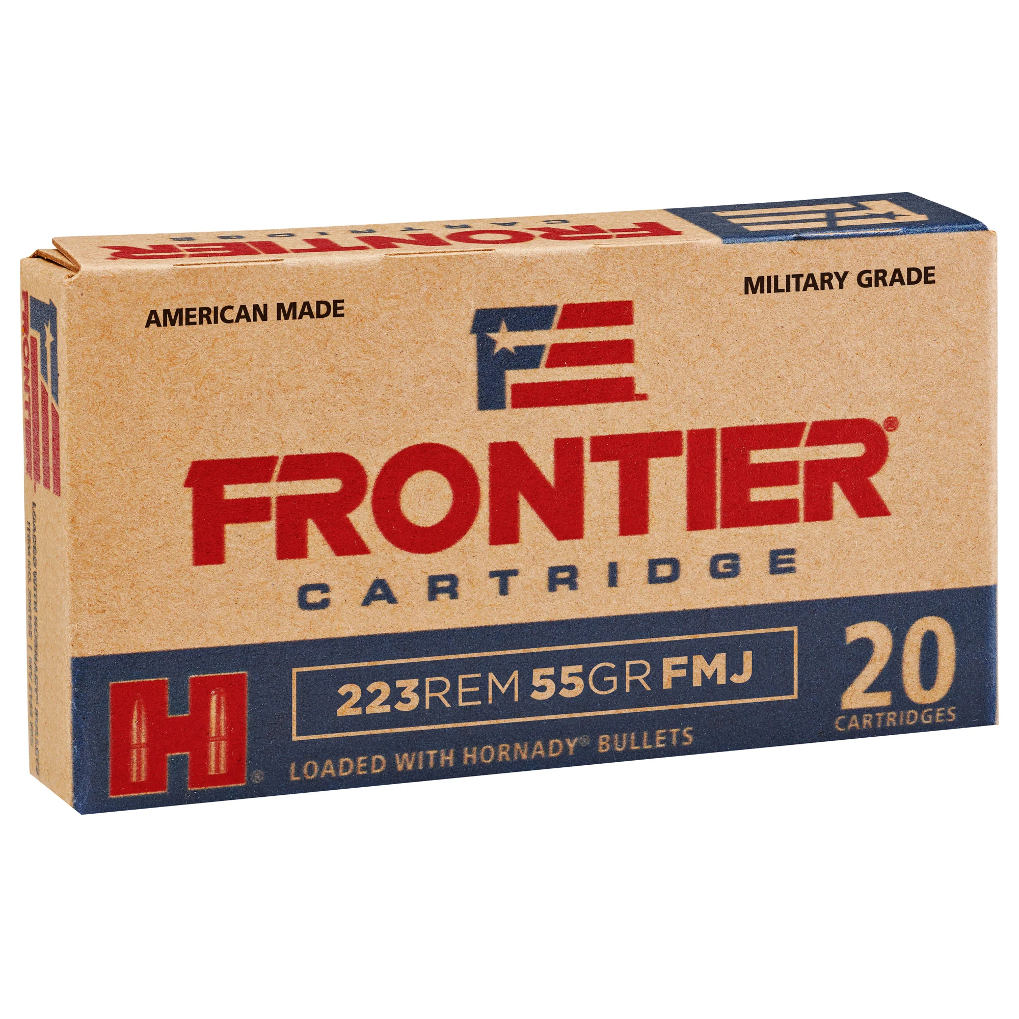 Frontier Cartridge .223 Remington 55 Grain FMJ Rifle Ammo, 20-Round Box - FR100 - Image 2