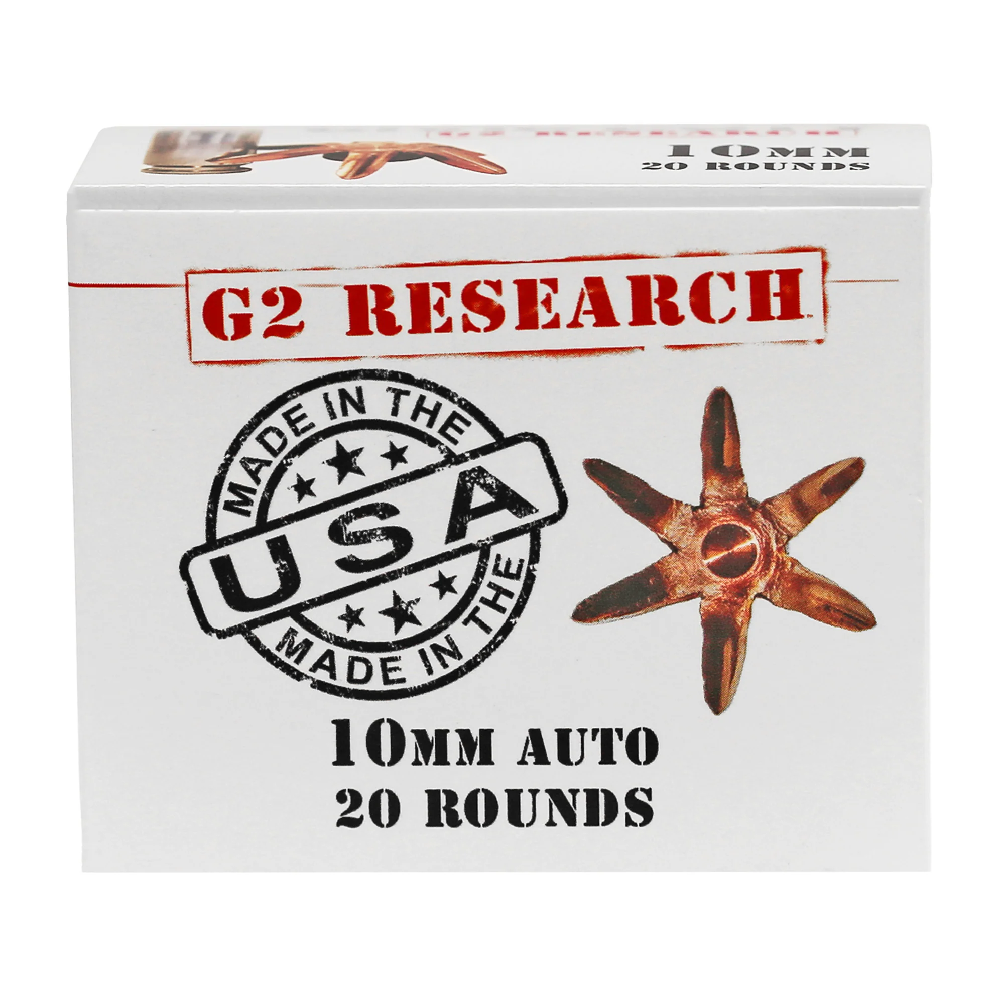 G2 Research Civic Duty 10mm Auto 122 Grain Solid Copper Lead-Free Self Defense Ammo 20 Rounds G00622
