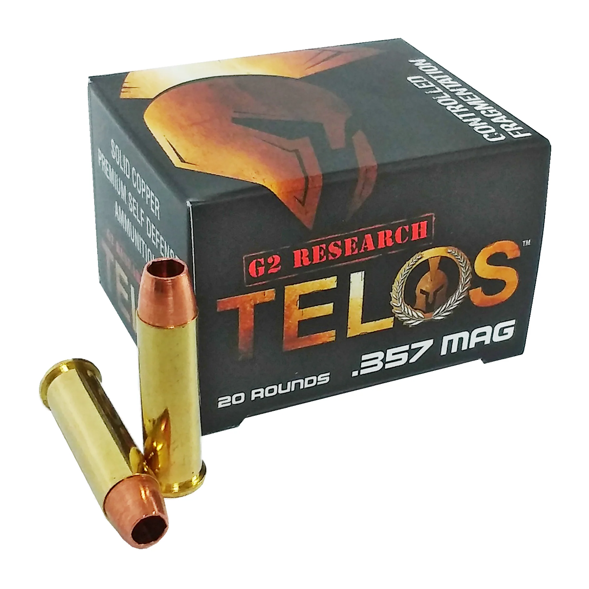 G2 Research Telos .357 Magnum 105 Grain Fragmenting Hollow Point Lead-Free Ammo 20rd G00626