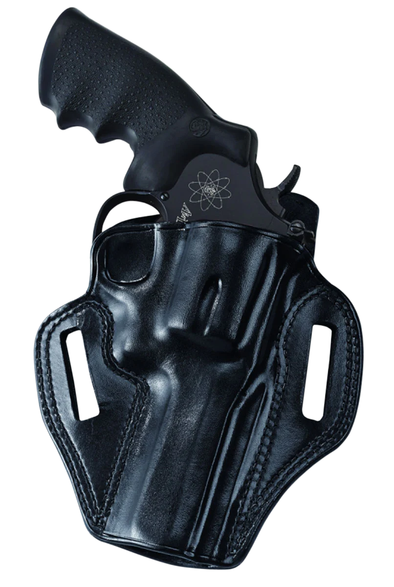 Galco Combat Master Outside-the-Waistband Leather Belt Holster, Right Hand, Black, CM114B