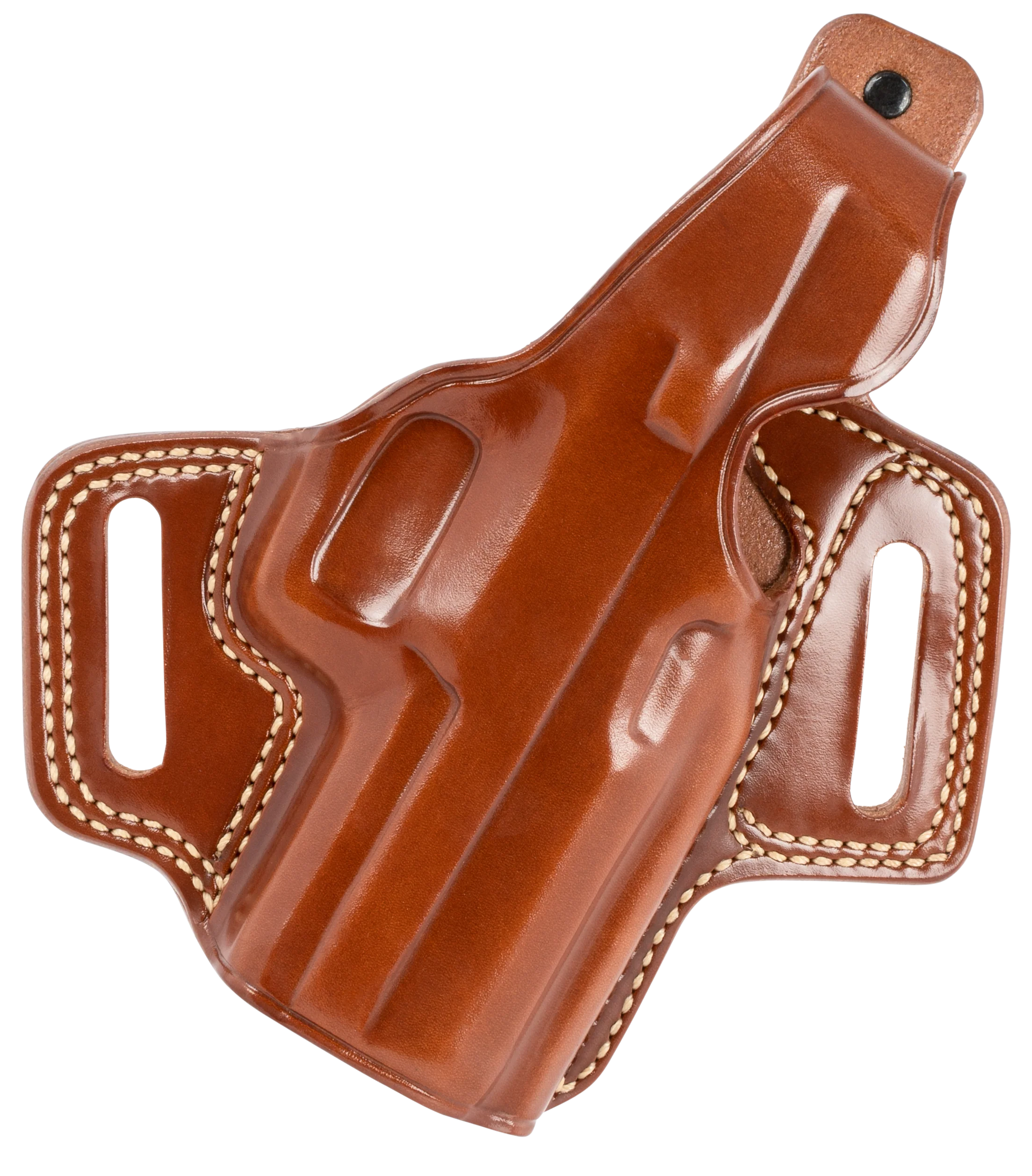 Galco Fletch High Ride OWB Belt Holster, Tan Leather, Right Hand, Fits SIG P320 Compact/M18 – FL822