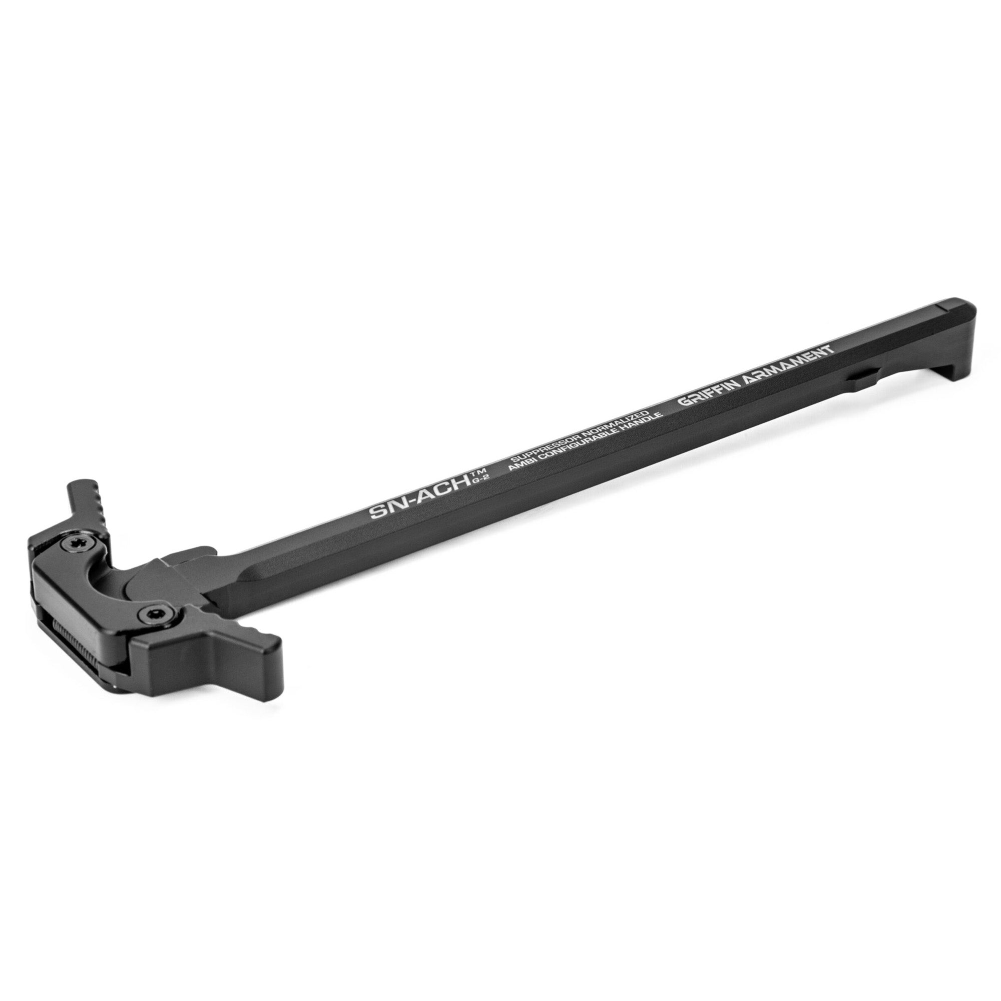 Griffin Armament Gen 2 SN-ACH 10 Ambidextrous AR-10 Charging Handle, Gas Vent, Black SNACH10R3