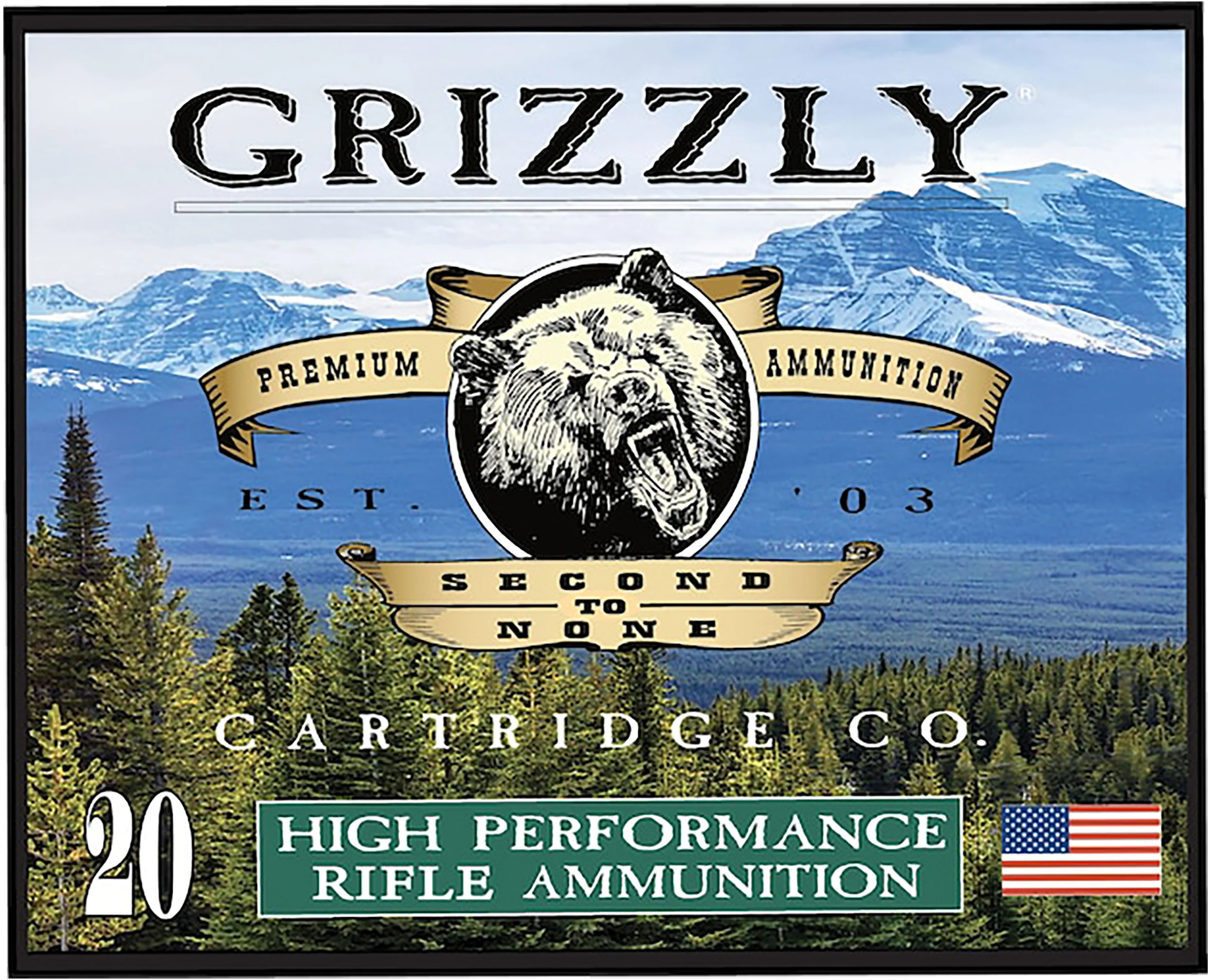 Grizzly Ammo .45-70 Government 410gr Full Metal Jacket Flat Point Rifle Ammo, 20rd Box GCSUB1