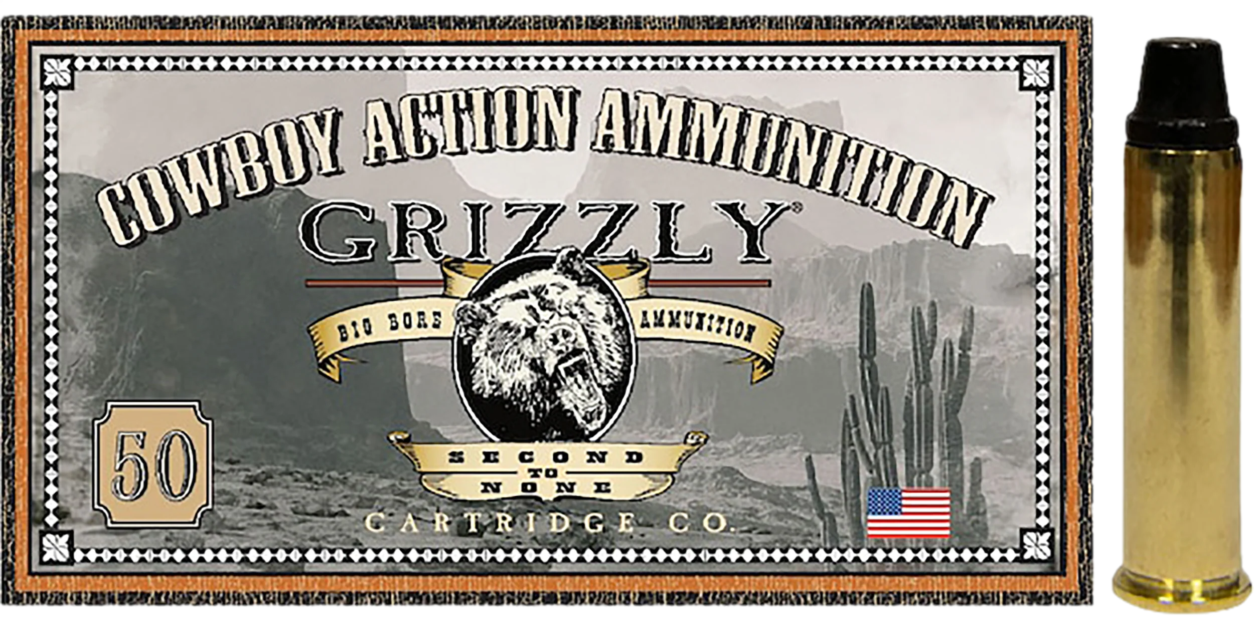Grizzly Ammo Cowboy Action .357 Magnum 158gr Semi-Wadcutter 50 Round Box Ammo GC357M2