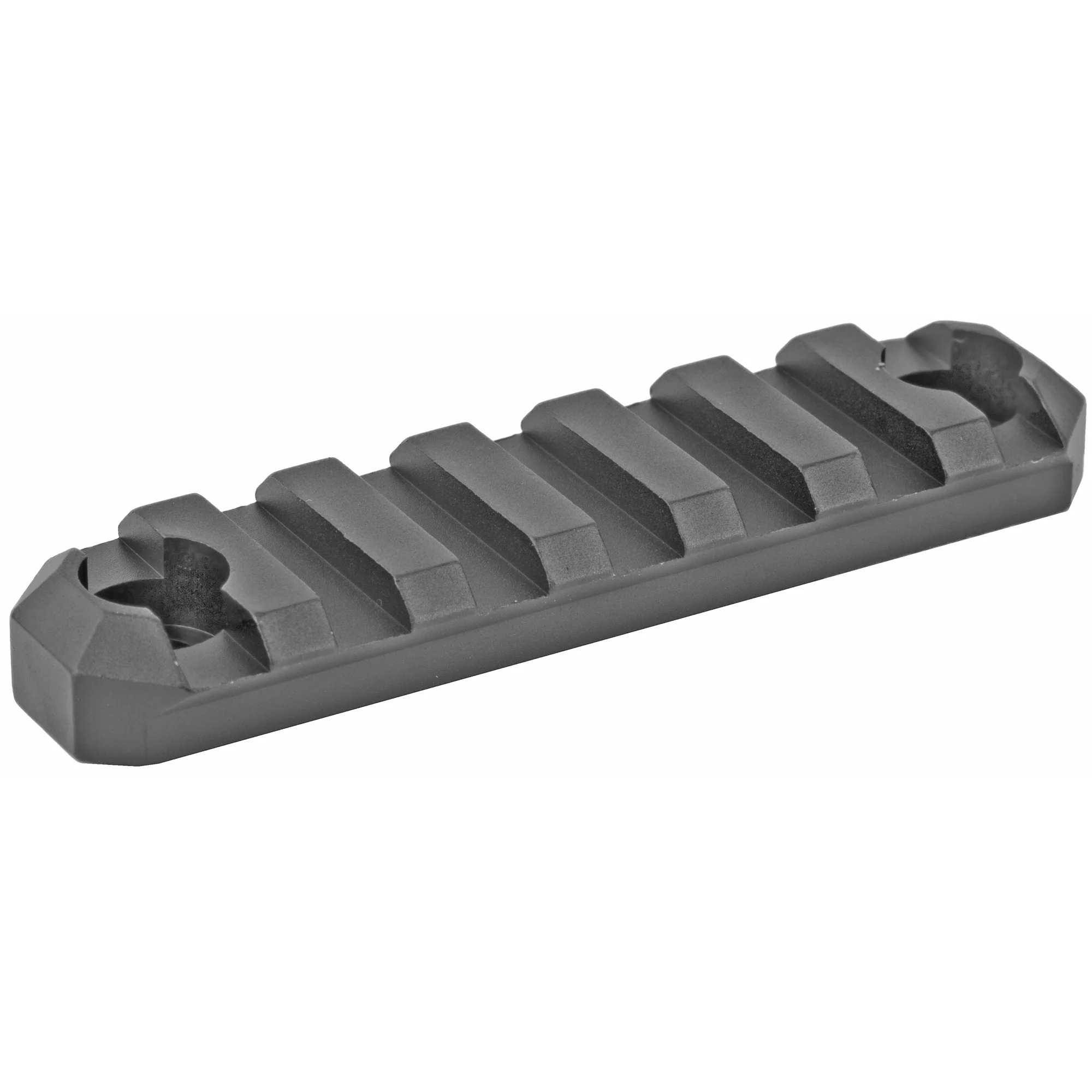 GrovTec M-LOK 7-Slot 3in Picatinny Rail Section, CNC Aluminum Type III Black Anodized GTSW237
