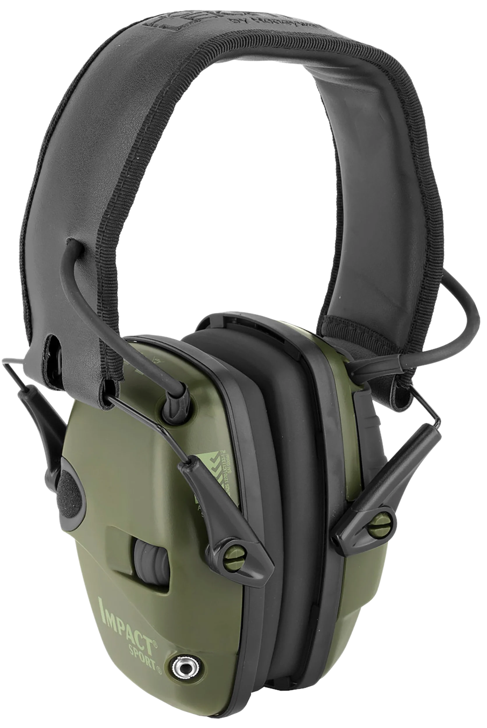 Howard Leight Impact Sport Electronic Earmuff, 22 dB Noise Reduction, OD Green Folding, R01526