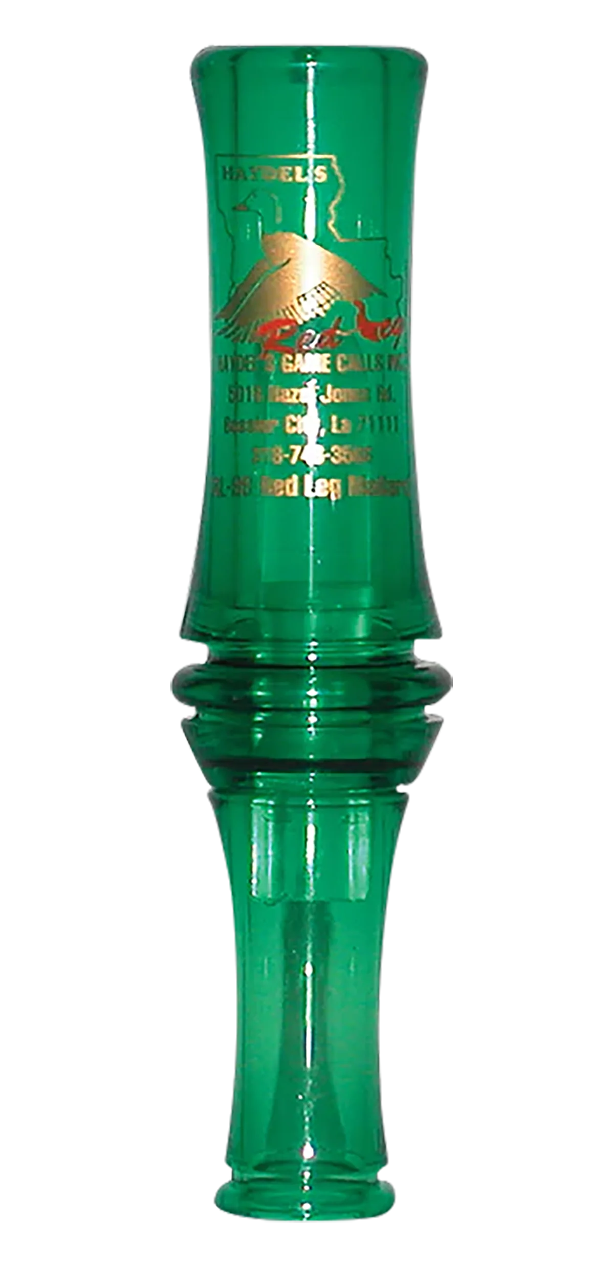 Haydels RedLeg Mallard Duck Call – Double Reed, Blows Wet, Green Plastic with O-Ring Seal RL99