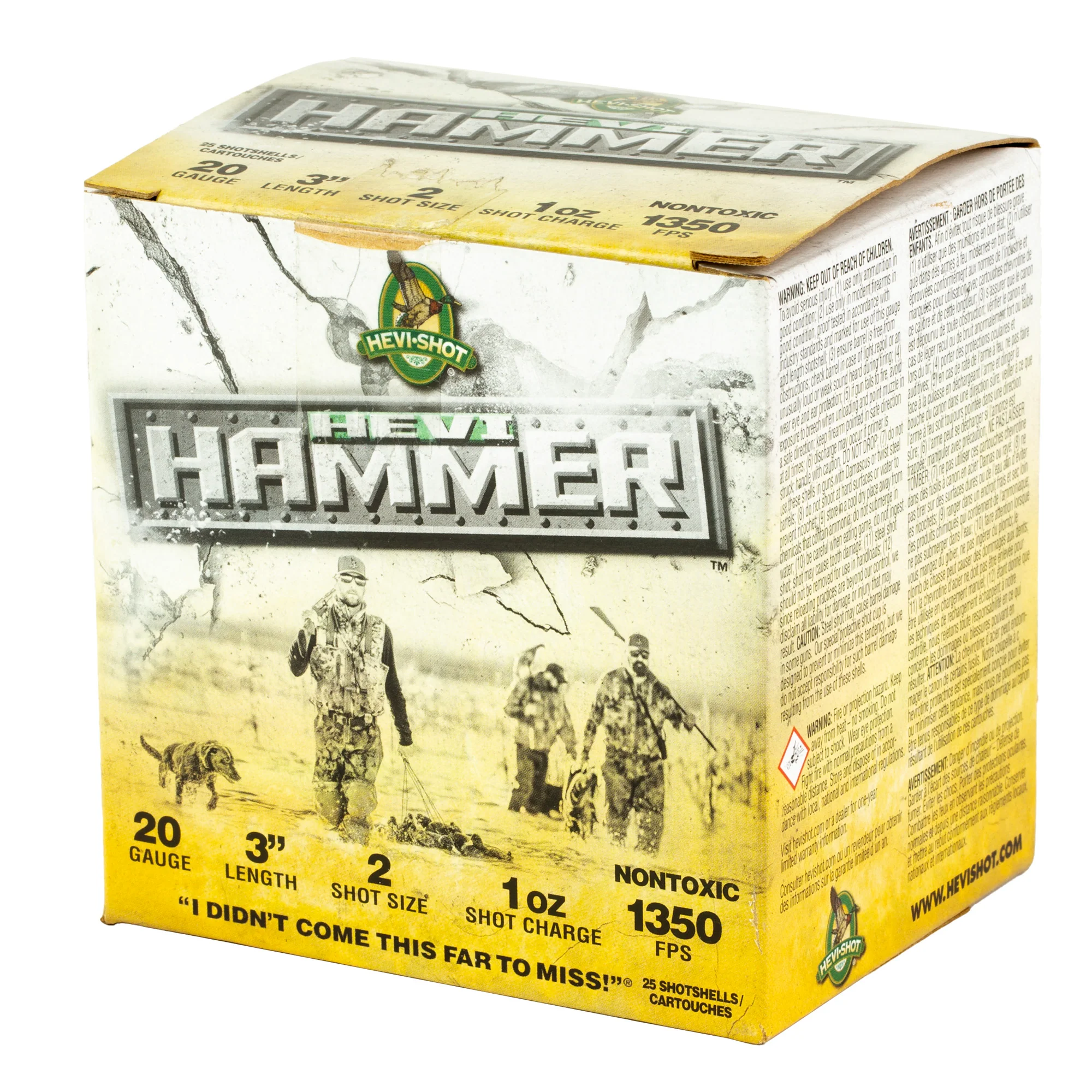 HEVI-Shot HEVI-Hammer 20 Gauge 3in #2 Bismuth/Steel Waterfowl Shotshells 25ct HS29002 - Image 3