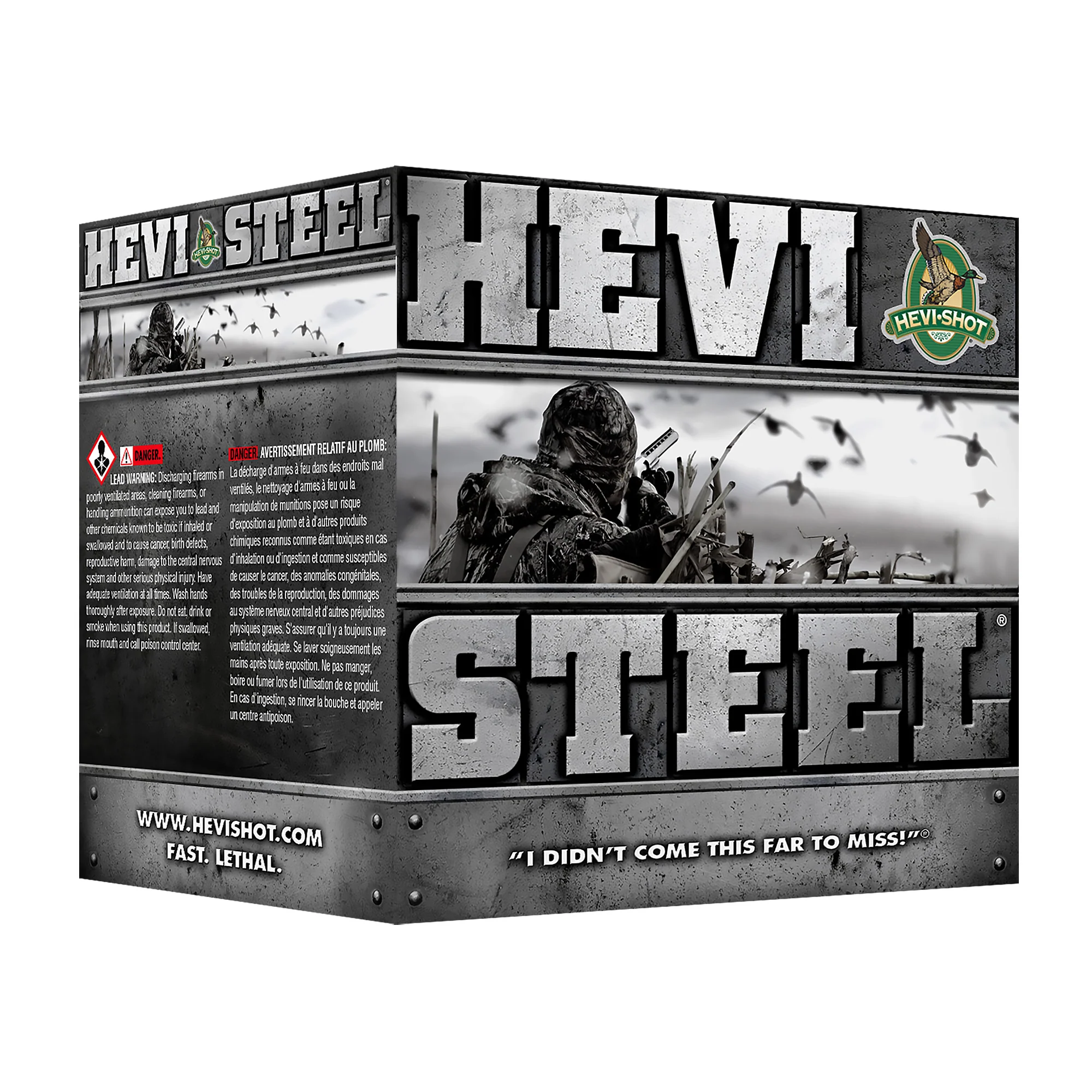 HEVI-Shot HEVI-Steel 12 Gauge 3 Inch #3 Steel Shot 1-1/4 oz 1500 fps Shotshells HS60003