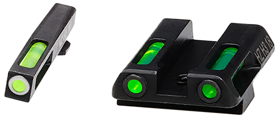 Hiviz LiteWave H3 Glock 42/43/43X/48 Sight Set, Green Tritium Front & Green Fiber Optic Rear GLN321