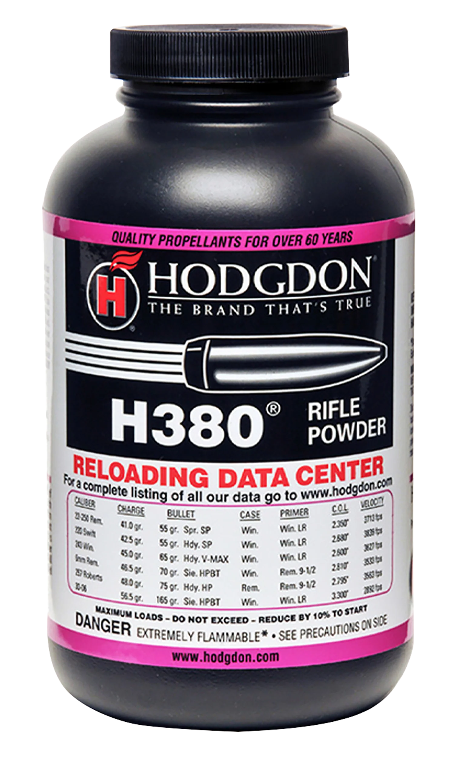 Hodgdon H380 Spherical Rifle Smokeless Powder Multi-Caliber 1 lb Canister - 3801