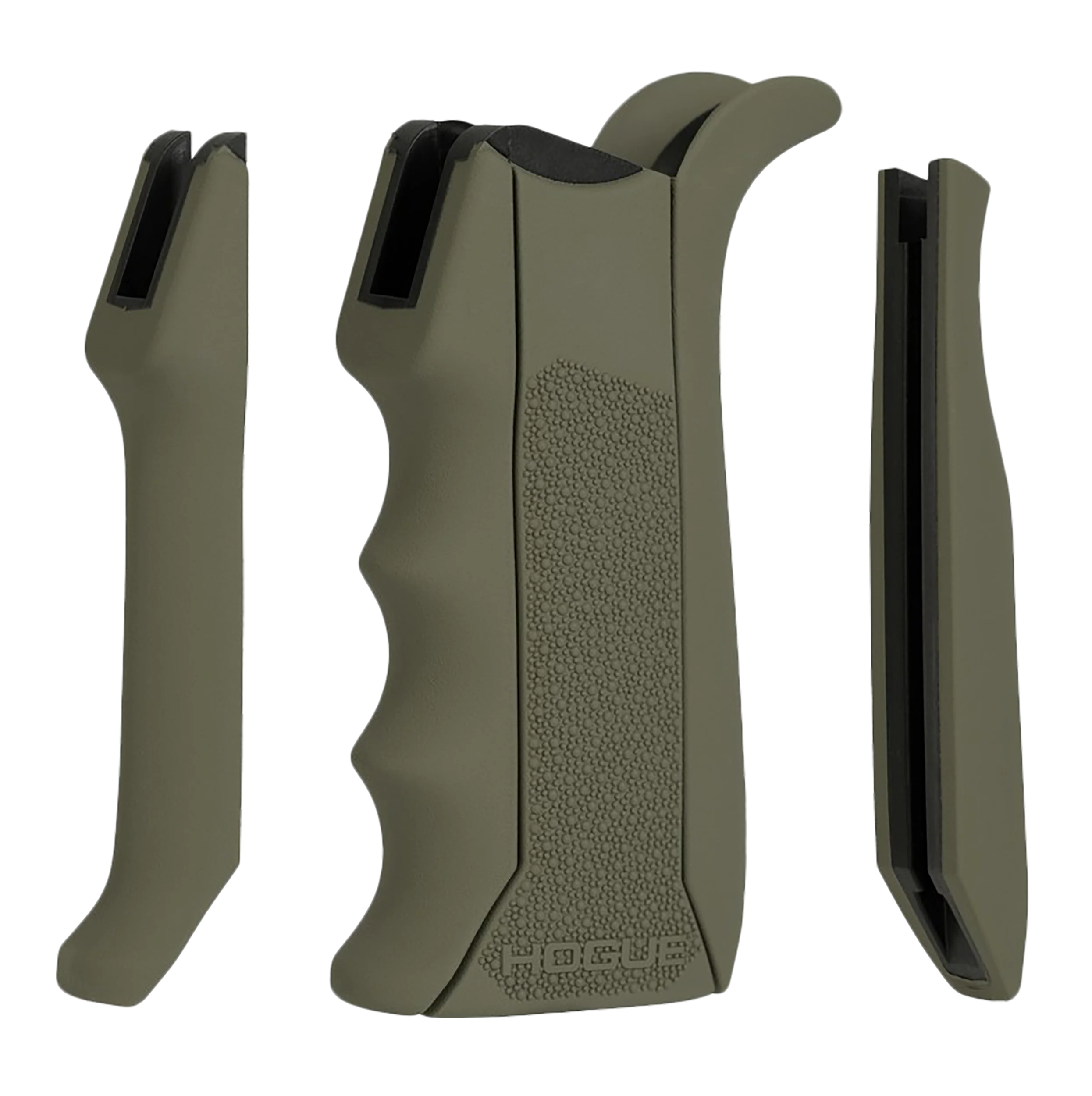 Hogue Modular OverMolded AR-15/M16 Pistol Grip, OD Green Cobblestone, 17 Degree Angle - 13041