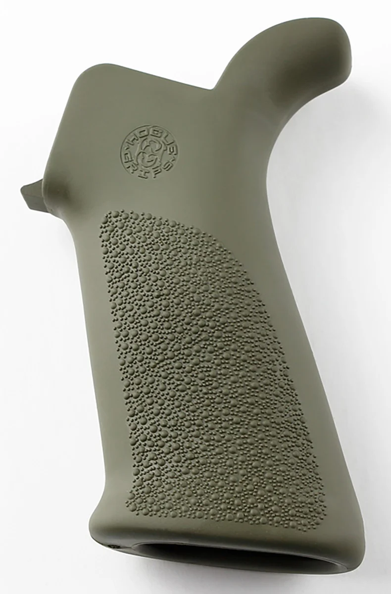Hogue OverMolded AR-15/M16 Beavertail Rubber Grip, Olive Drab Cobblestone Texture, USA-made 15031