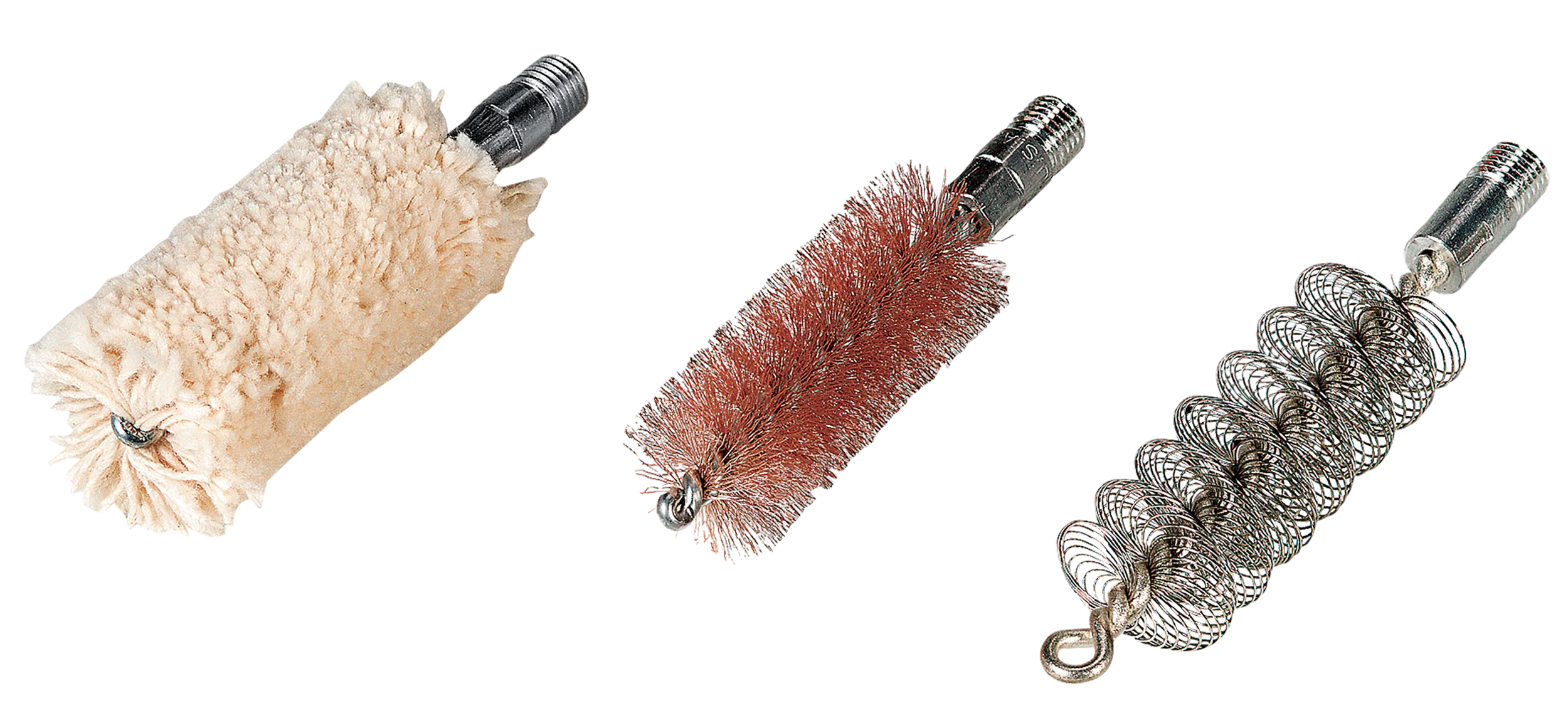 Hoppes 12 Gauge Shotgun Bore Brush & Swab Kit, 3-Piece Set Bronze/Mop/Tornado - 1459BK