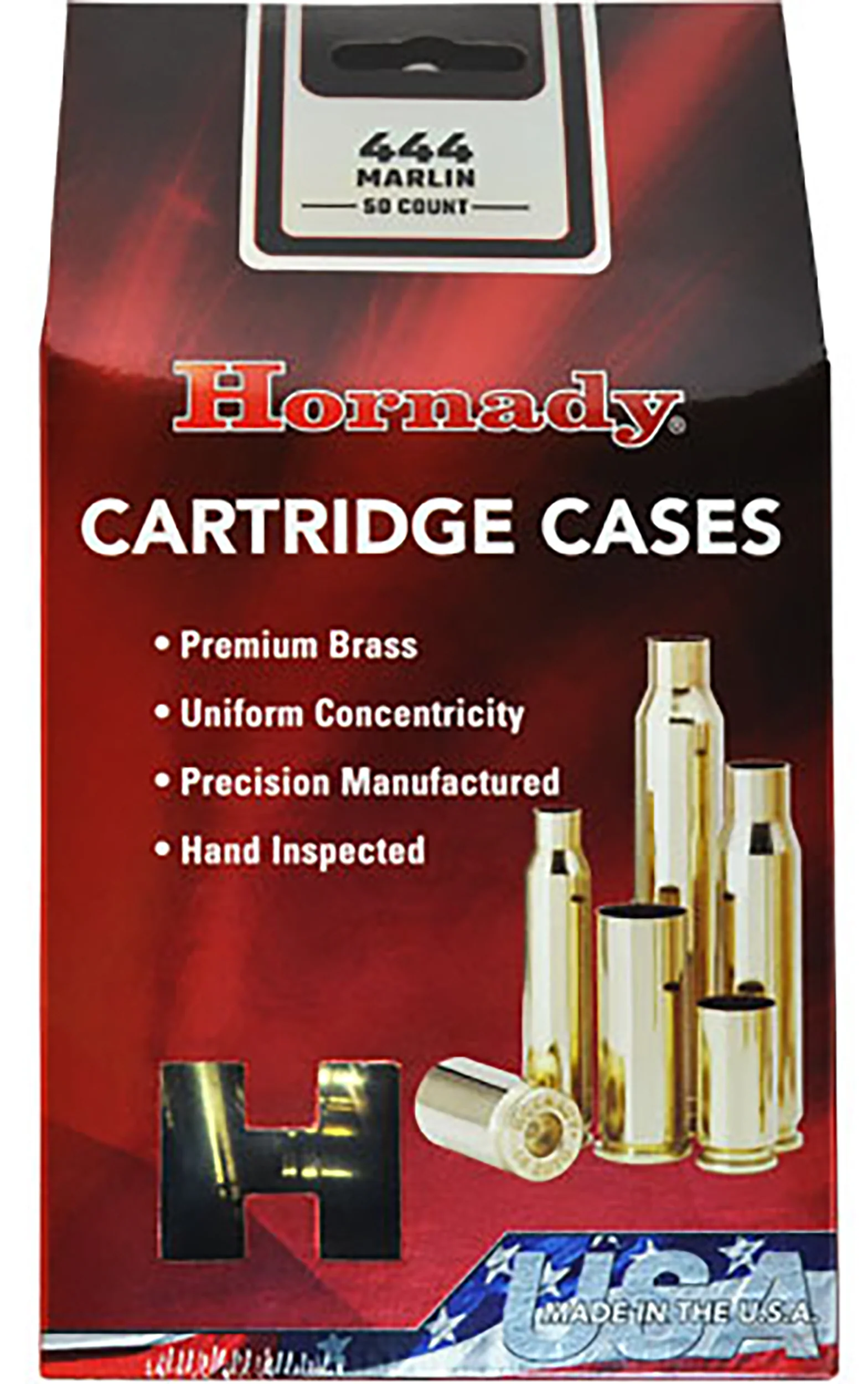 Hornady .444 Marlin Unprimed Rifle Brass Cartridge Cases 50/Box Reloading Brass 8692