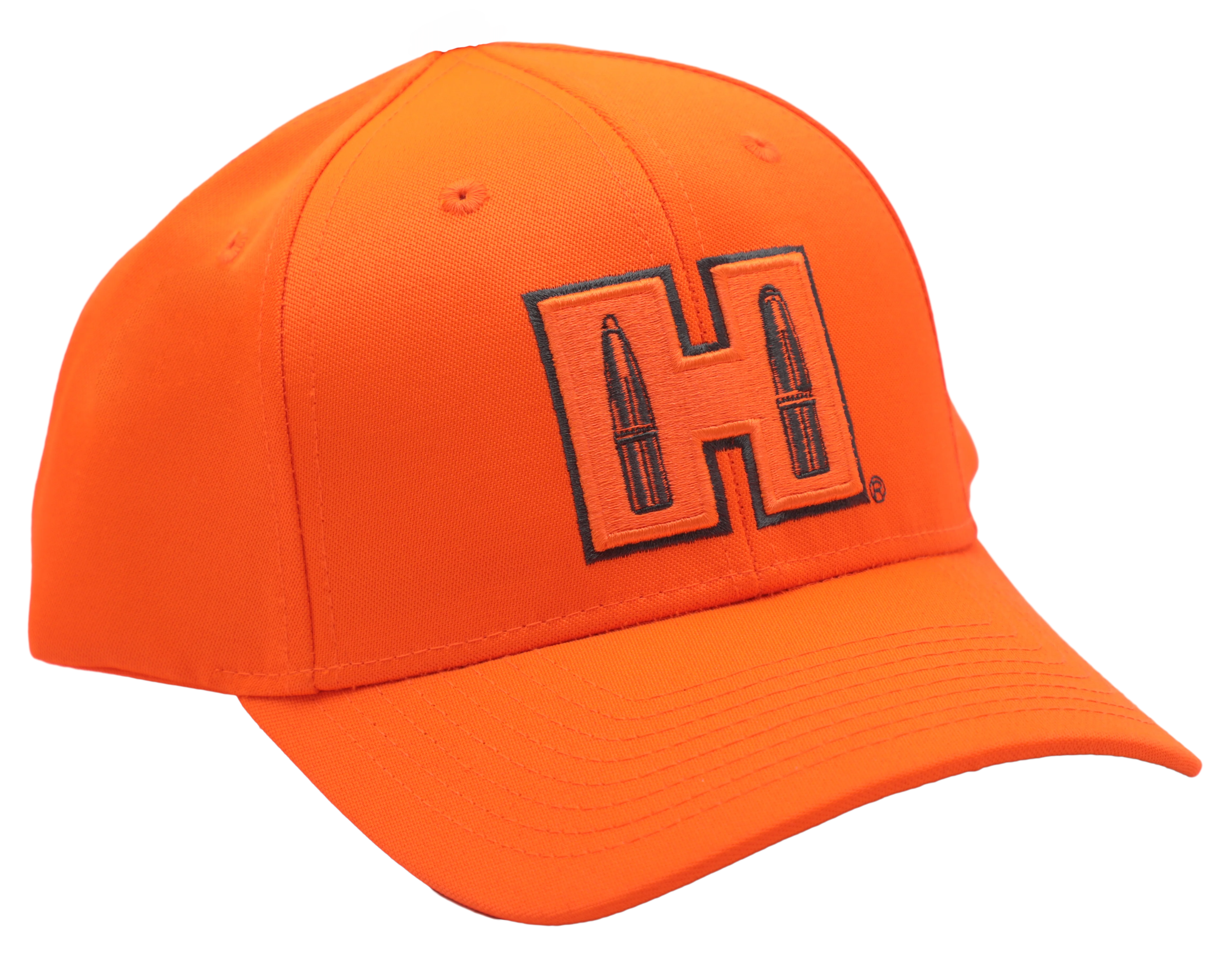 Hornady Blaze Orange Trucker Cap with Embroidered H Patch, Semi-Structured Snapback 99212