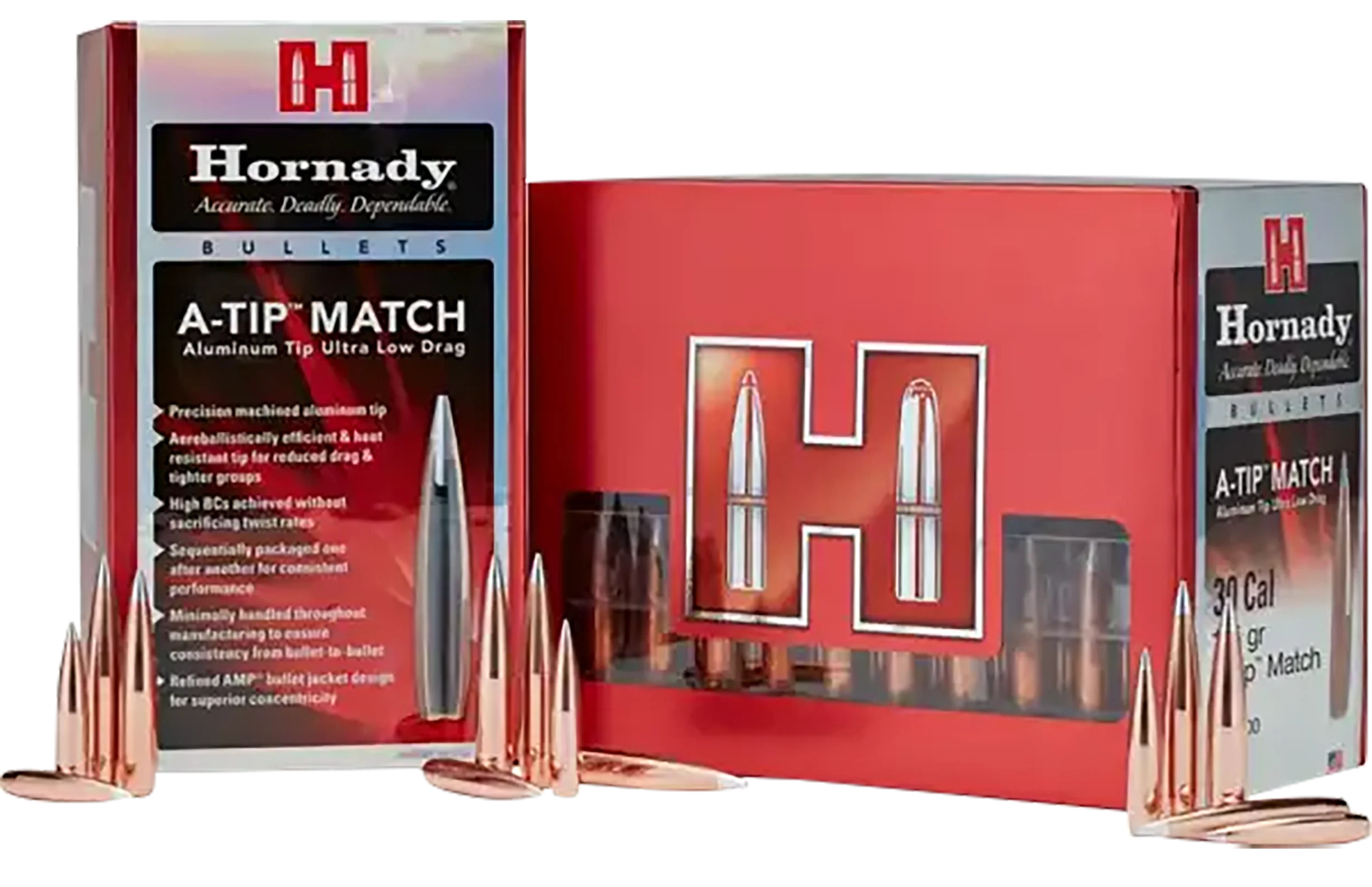 Hornady A-Tip Match Rifle Bullets .375 Cal 390 Grain Precision Aluminum Tip 3729 (25/Box)