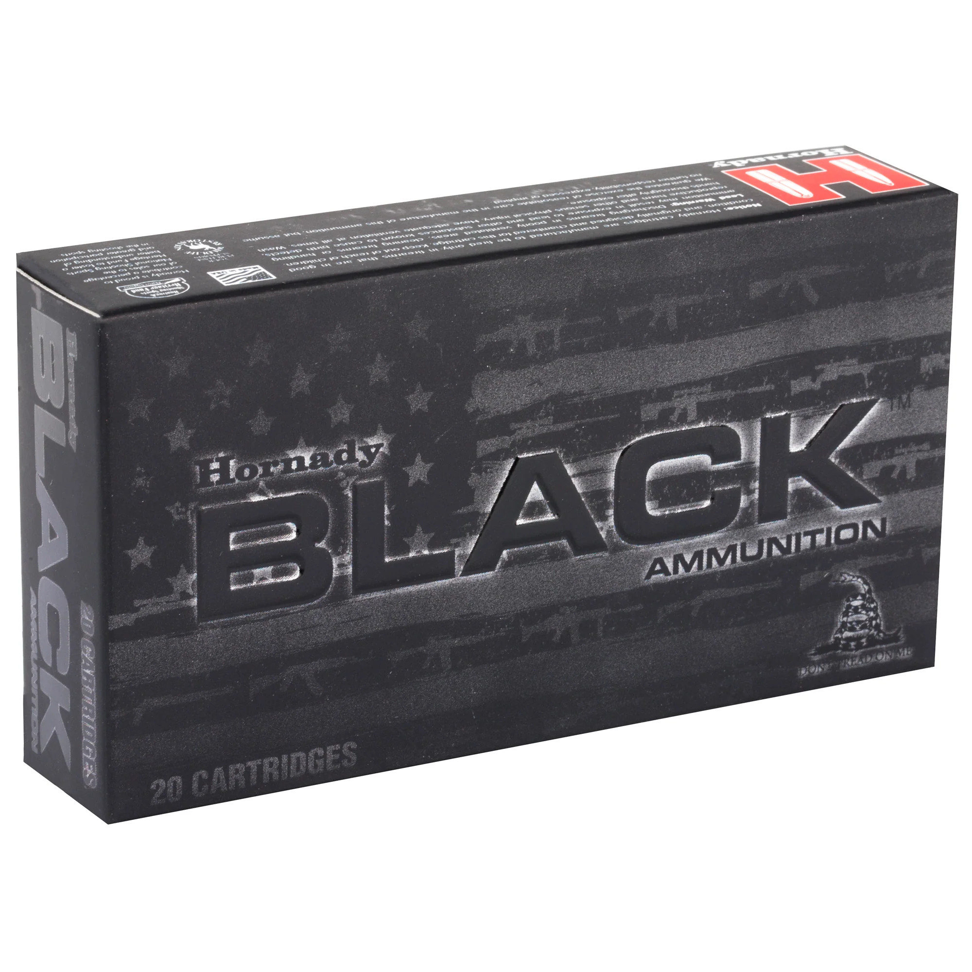 Hornady BLACK .223 Remington 62 Grain Full Metal Jacket Rifle Ammo 20-Round Box 80234 - Image 2