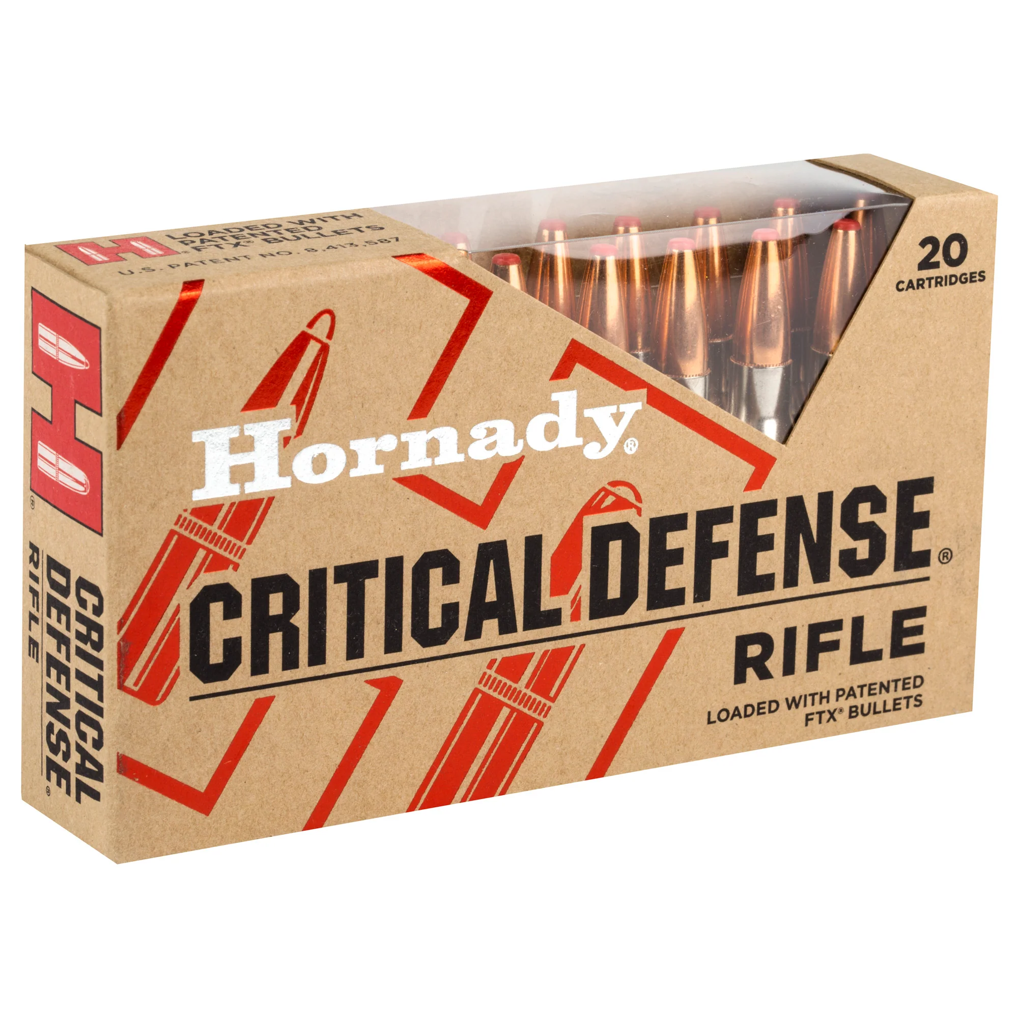 Hornady Critical Defense Rifle .308 Winchester 155 Grain FTX Flex Tip Ammo, 20-Round Box 80920 - Image 2