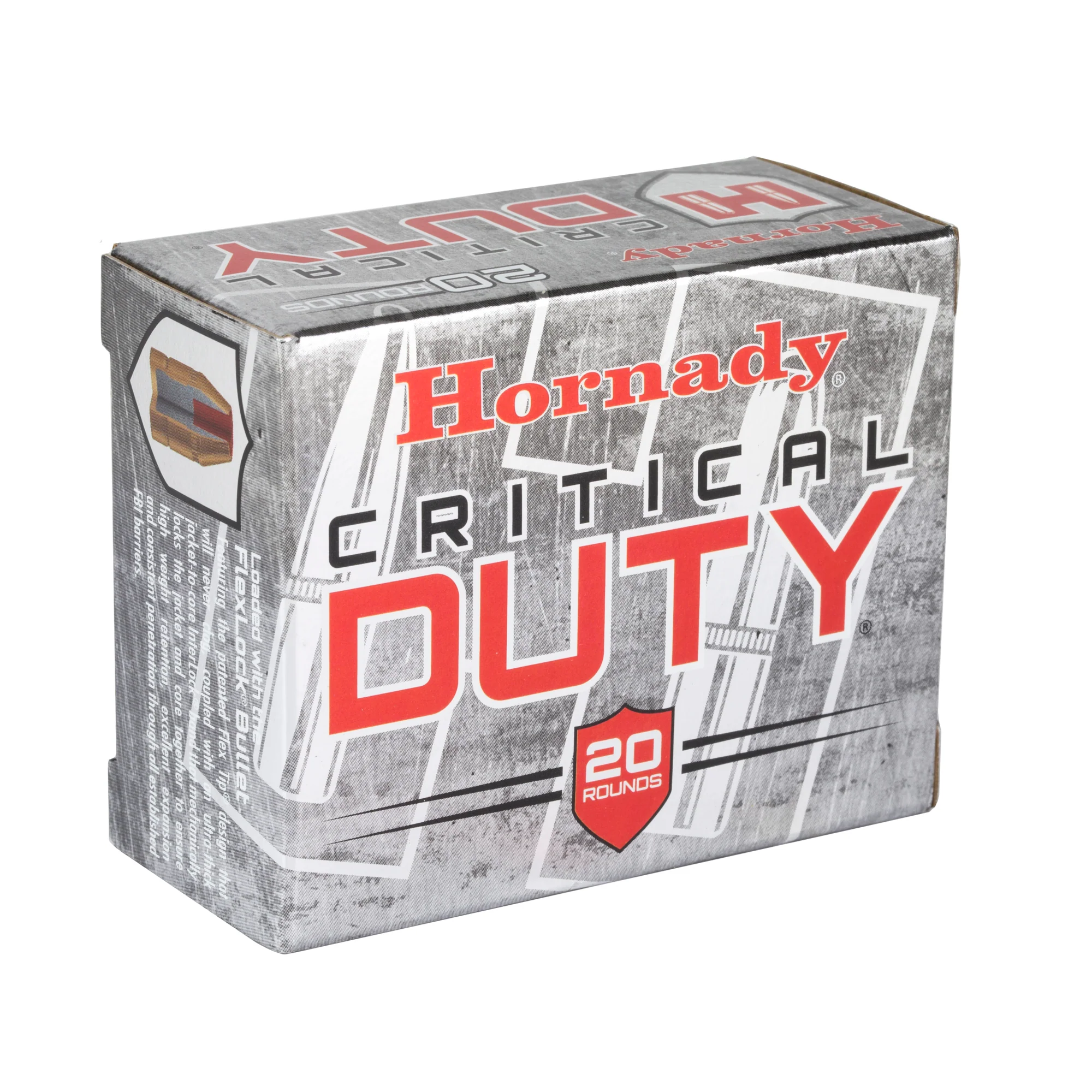 Hornady Critical Duty .40 Smith & Wesson 175 Grain FlexLock Self-Defense Ammo, 20 Rounds 91376 - Image 2