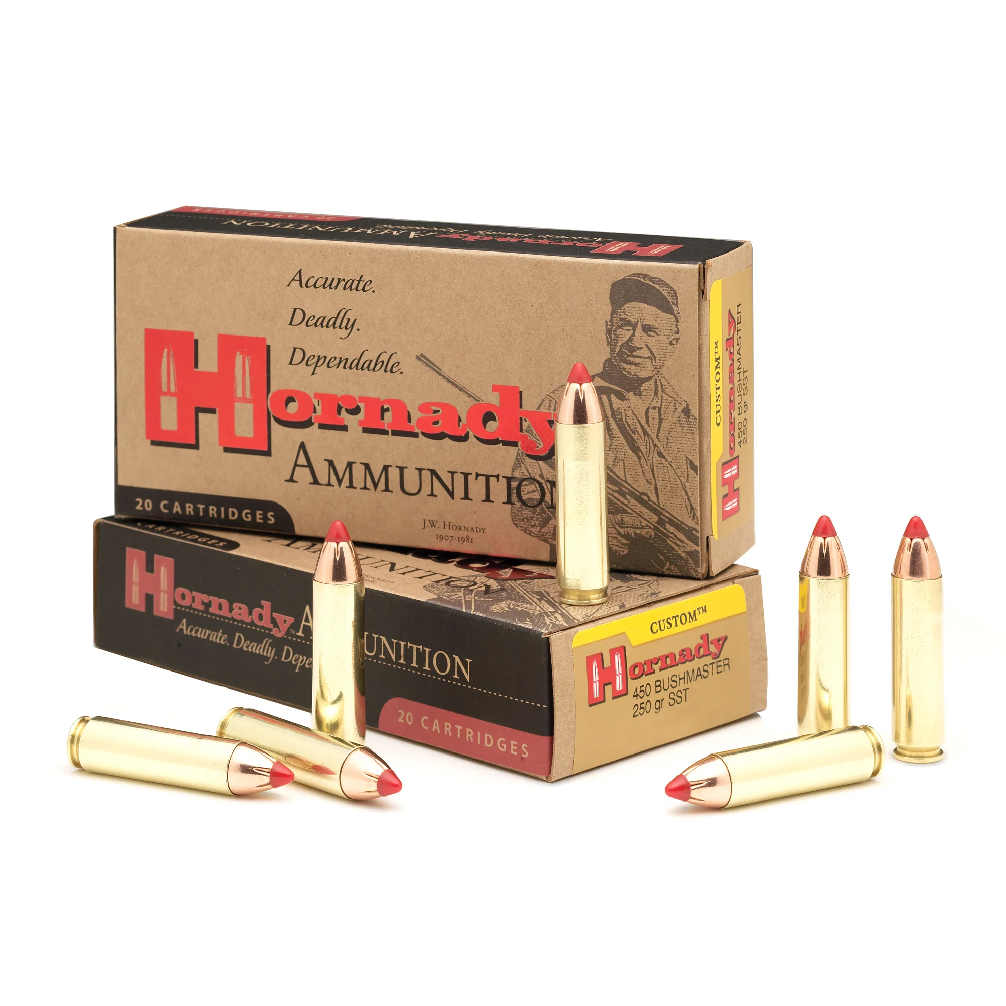 Hornady Custom .450 Bushmaster 250 Grain FTX Centerfire Rifle Ammo, 20/Box 82244