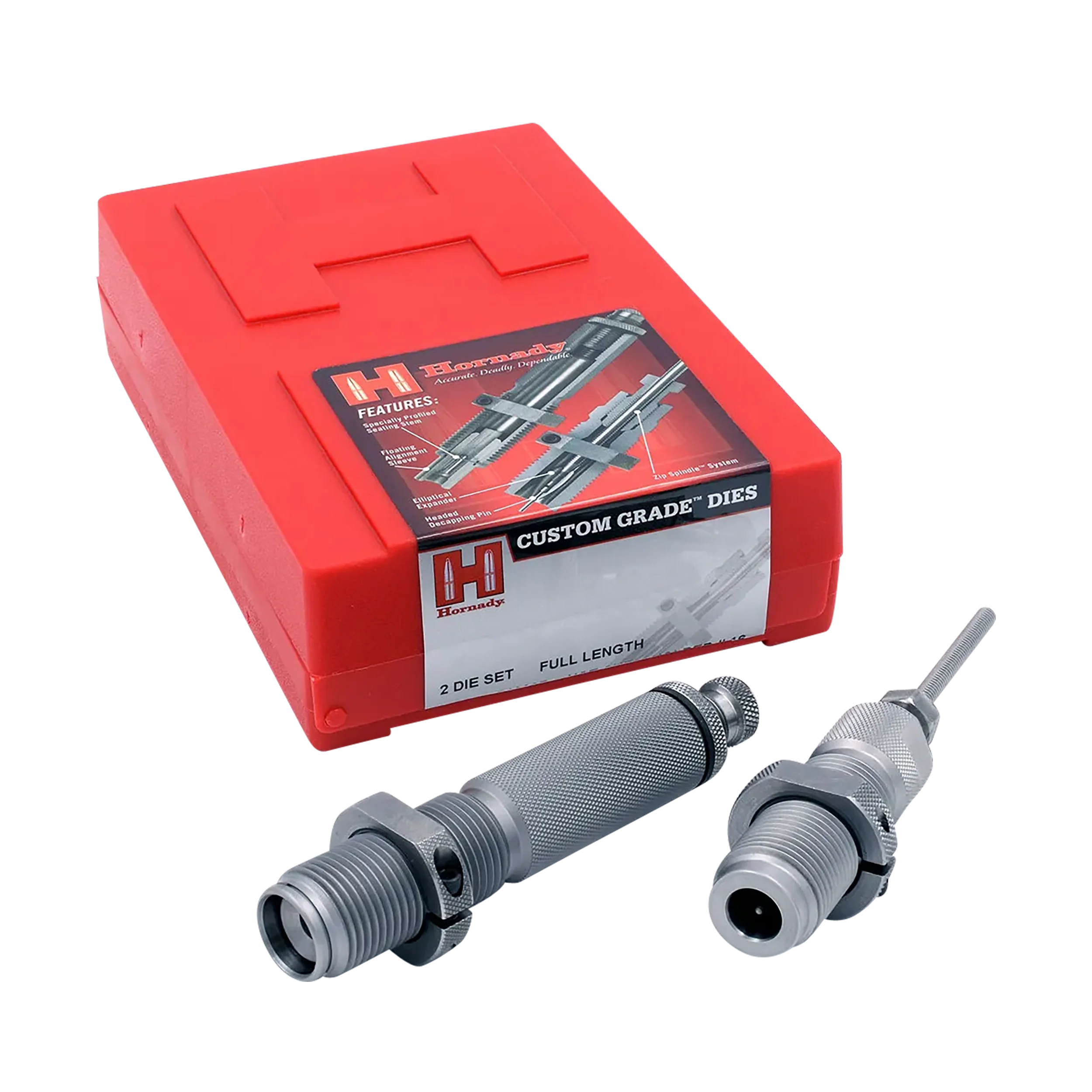 Hornady Custom Grade Full Length 2-Die Rifle Reloading Die Set for 22 ARC (.224) 546213
