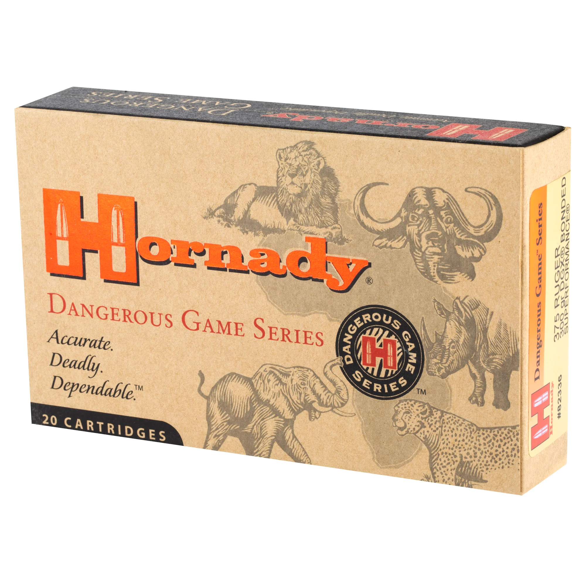 Hornady Dangerous Game .375 Ruger 300gr DGX Bonded Rifle Ammo, 20 Rounds 82336 - Image 3