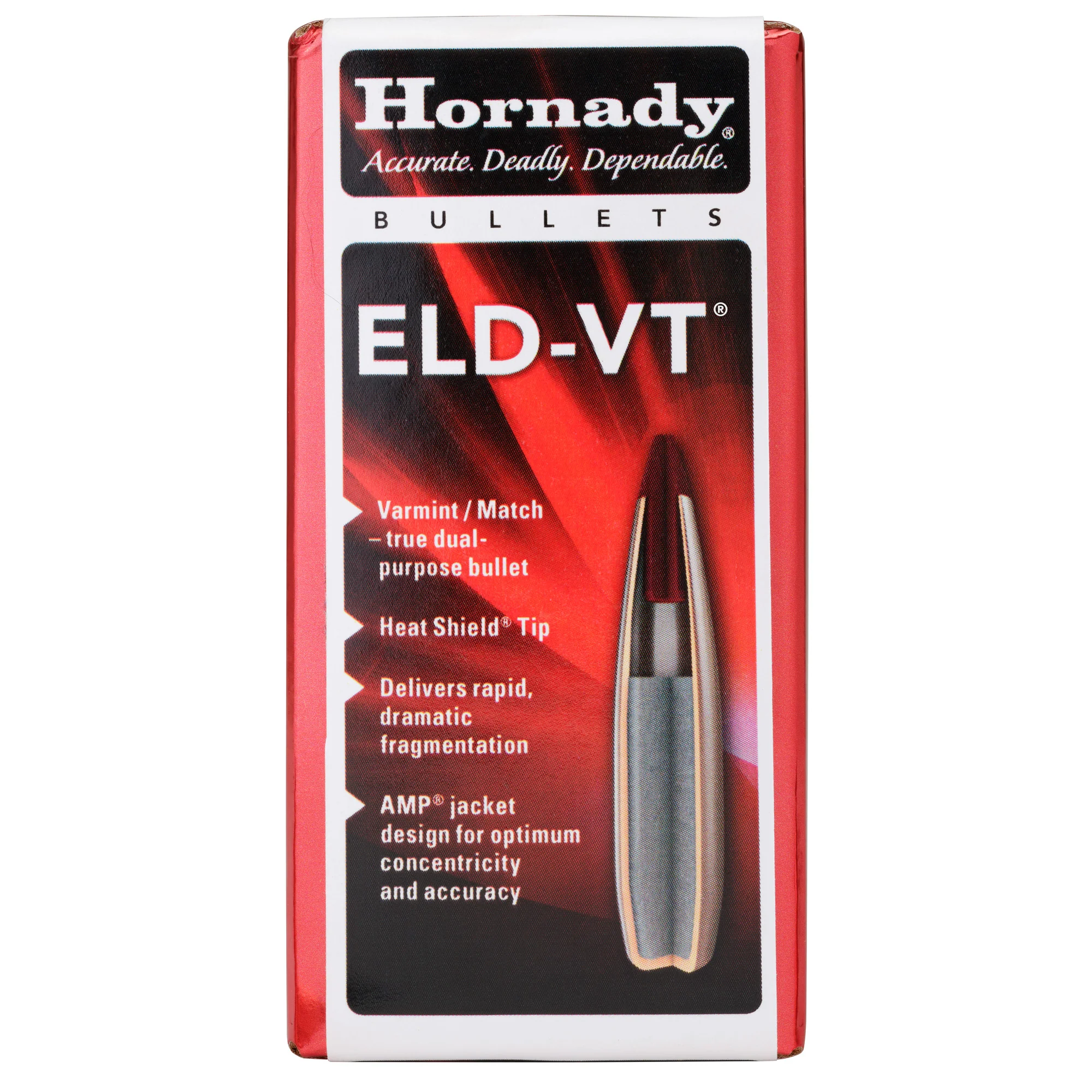 Hornady Extremely Low Drag Varmint Tip ELD-VT .257 95 Grain Rifle Bullets, 100 Count 25412