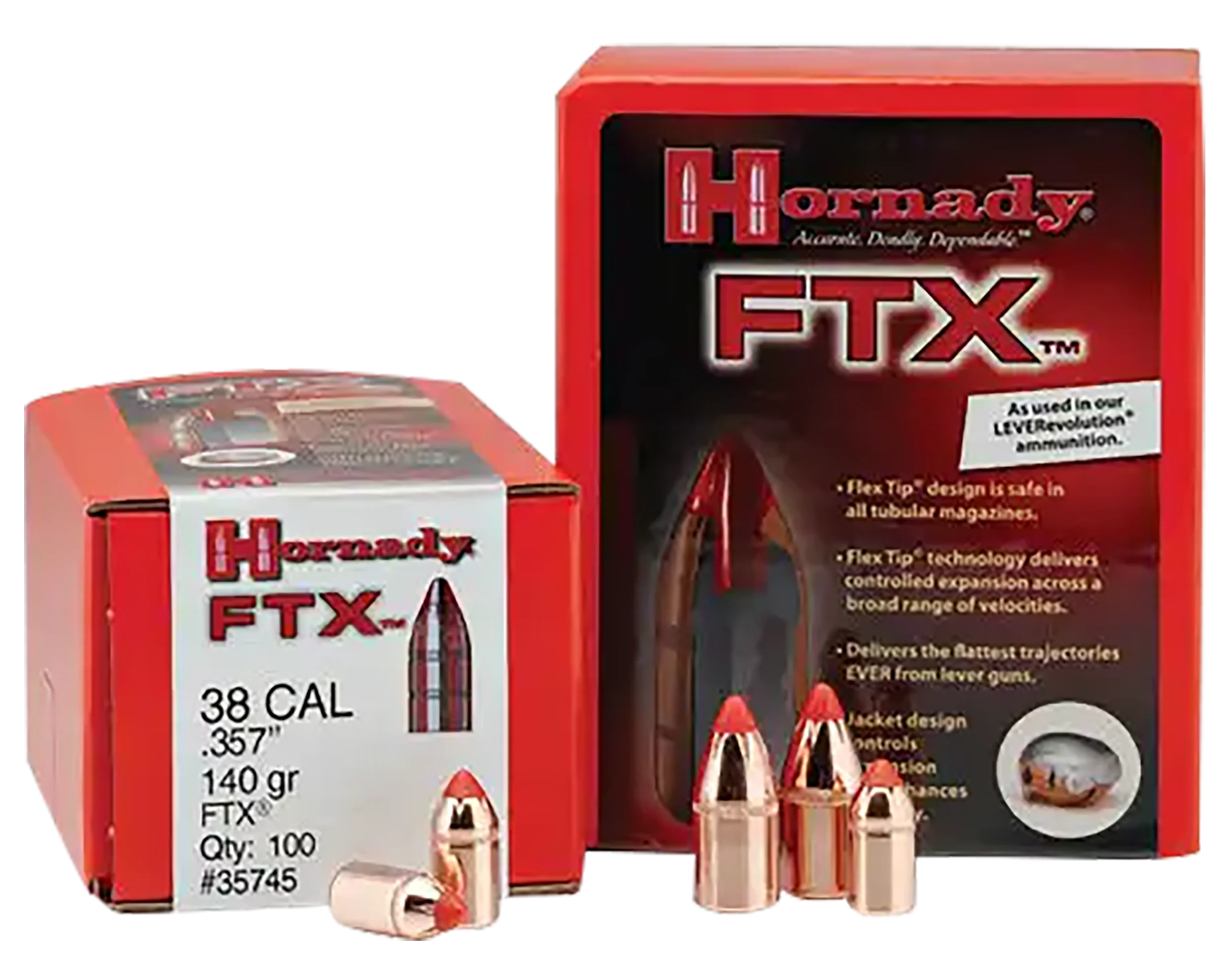 Hornady FTX .44 Cal .430 265gr Flex Tip Expanding Rifle Bullets 50 Count 4305