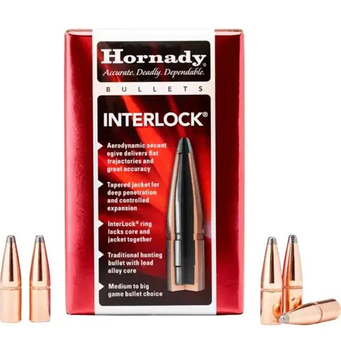 Hornady InterLock 7mm (.284) 154 Grain Soft Point Hunting Bullets, 100 Count Box HOR2830