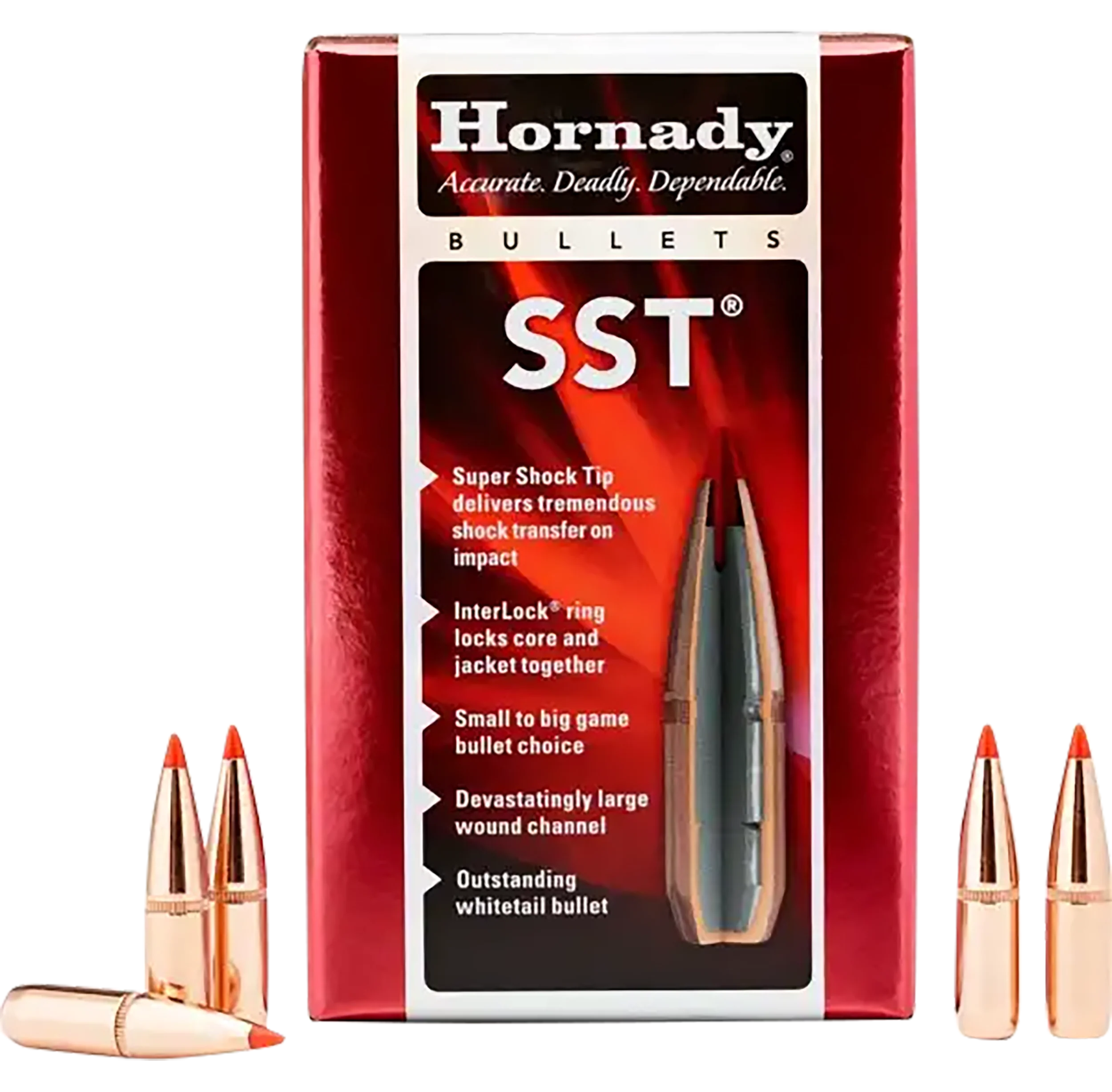 Hornady SST .257 117gr Super Shock Tip Boat-Tail Rifle Bullets, 100 Count Box 25522