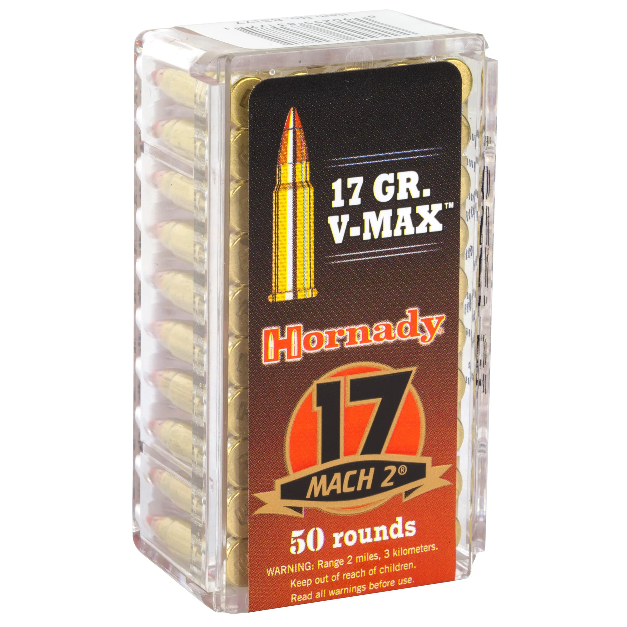 Hornady Varmint Express 17 HM2 Rimfire Ammo 17gr V-MAX 50 Rounds 83177 - Image 2