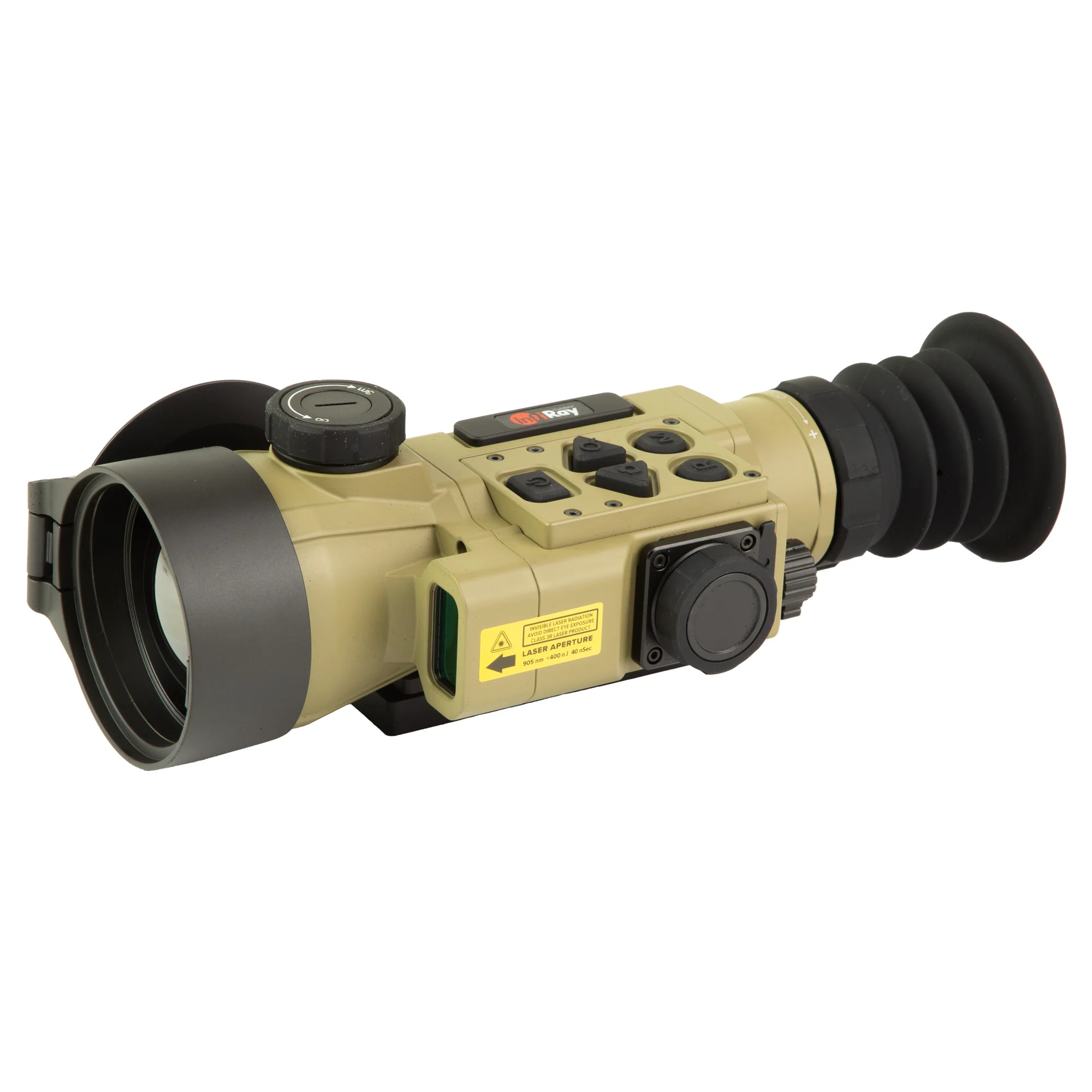 IRAYUSA Hybrid Compact Thermal Sight 3.5x 640x480 50mm with Laser Rangefinder, 10 Micrometer Sensor IRAY-HCH50R