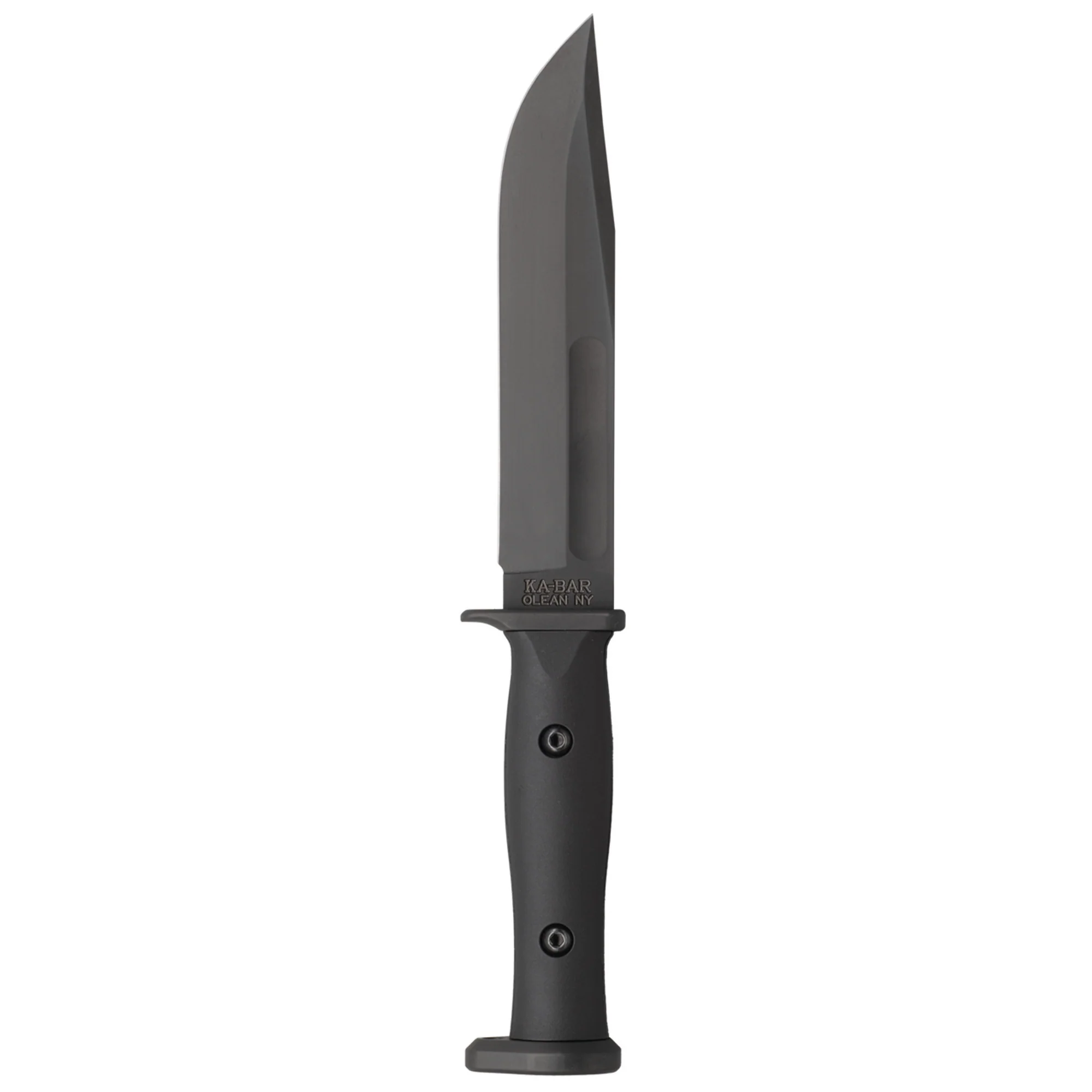 KA-BAR Knives Slabby Fixed Blade Knife, 1095 Cro-Van Clip Point, Black Glass-Filled Nylon Handle, 6.86 in Blade 1310