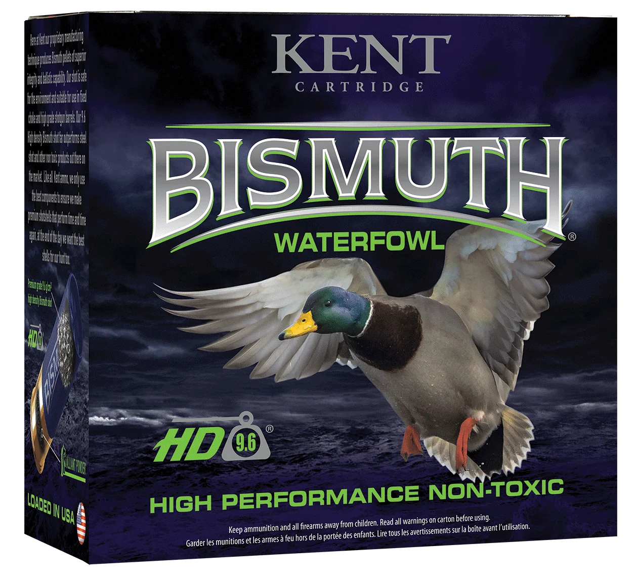 Kent Cartridge Bismuth Waterfowl 12 Gauge 3in 1 3/8oz #4 Bismuth Shot Ammo (25/Box) B123W404