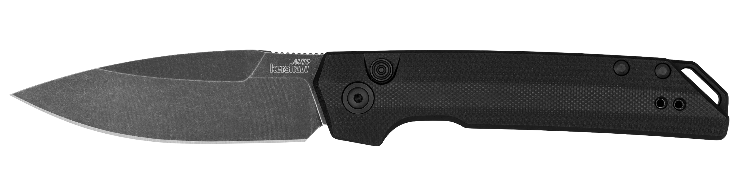 Kershaw Launch Iridium Automatic Folding Knife – MagnaCut BlackWash 3.45 in Blade – 7038G10