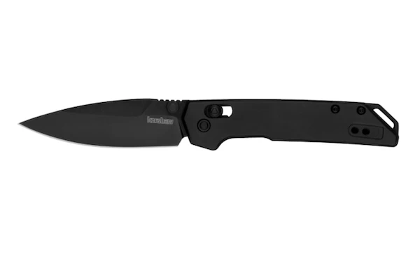 KERSHAW CUTLERY Mini Iridium Folding Knife – D2 Steel, DuraLock, KVT Ball Bearings, 3-in Black, 2051BLK