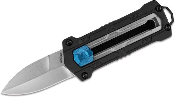 Kershaw Kapsule Manual Sliding Button Lock Folding Knife, 1.9 in Stonewashed Blade, 1190