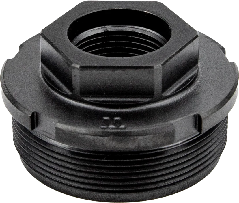 KGM Suppressors Direct Thread Adapter for HUB 1.375x24 to 1/2x28 Titanium Nitride Black A-DTA-T-1