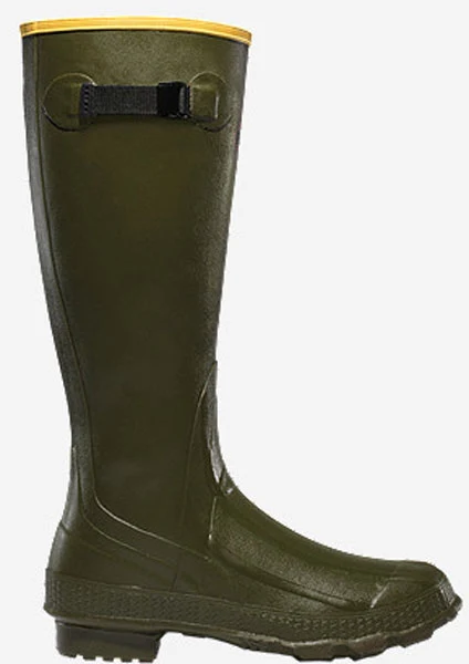 LaCrosse Grange 18-Inch Waterproof Rubber Boots, OD Green - Adjustable Strap, 150040