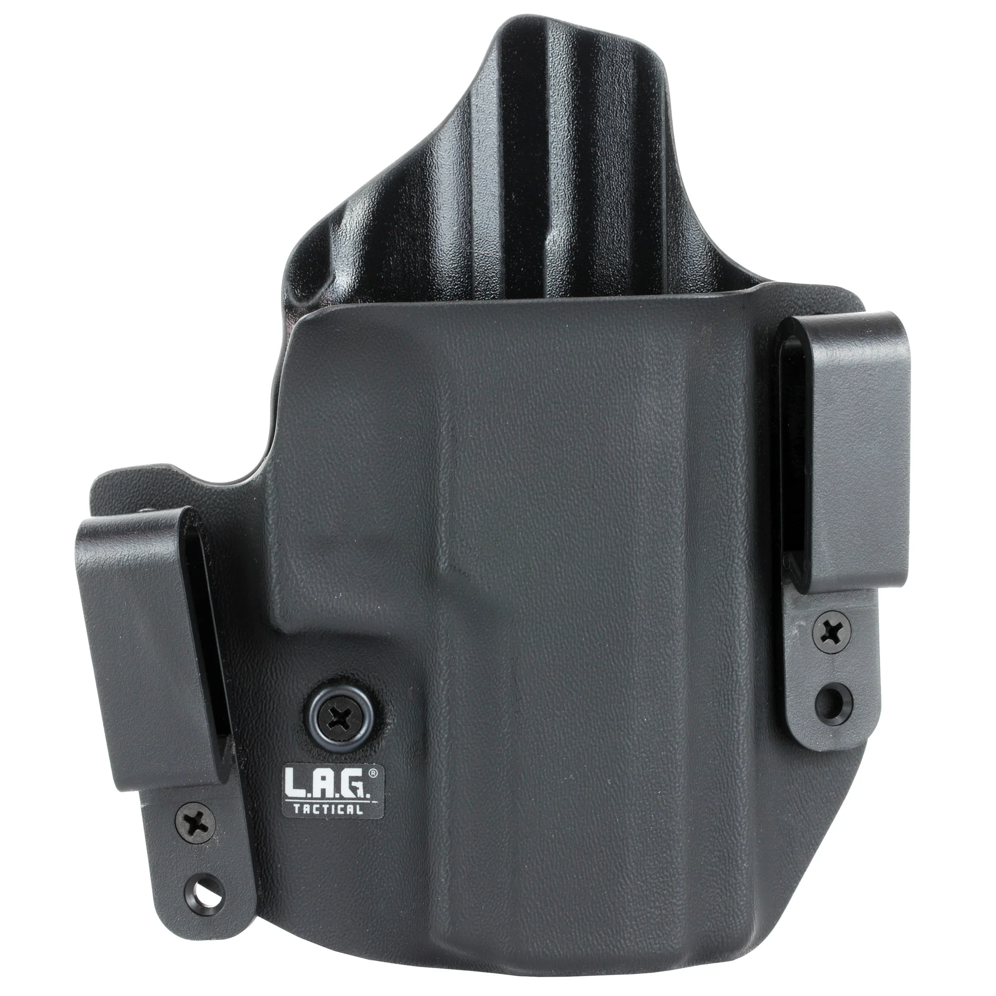 L.A.G. Tactical, Inc. Defender OWB/IWB Holster for SIG Sauer P320 Compact, Right-Hand Black, 2031